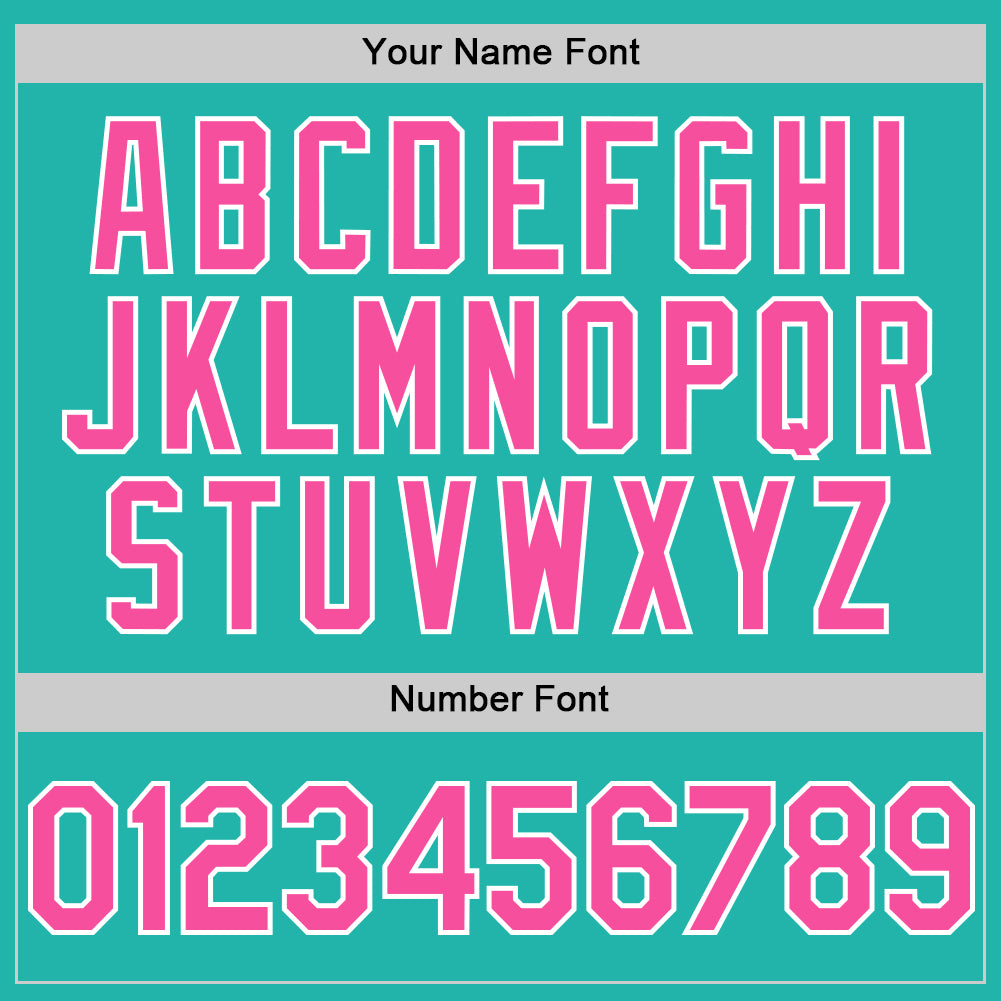 Custom Aqua Pink-White Line Authentic Baseball Jersey - Sky-Custom