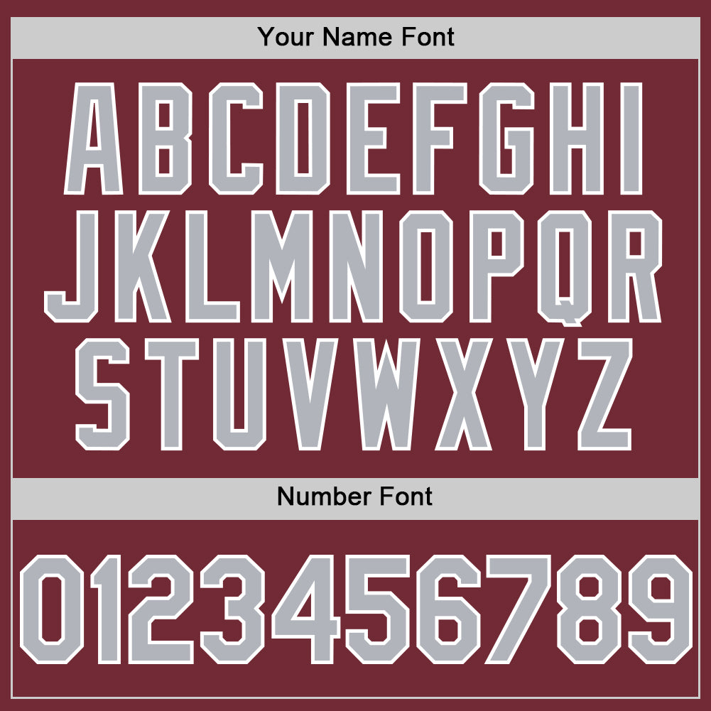 Custom Burgundy Gray-White Line Authentic Baseball Jersey - Sky-Custom