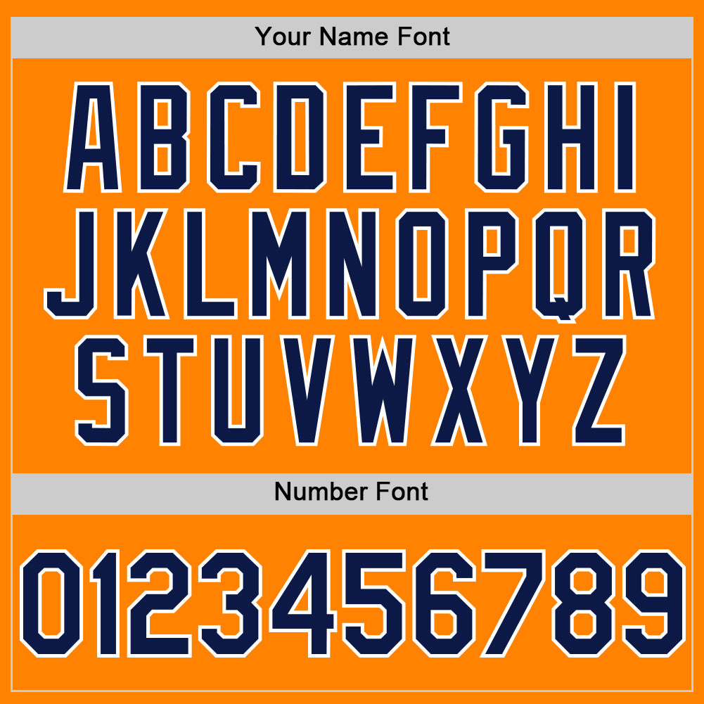 Custom Bay Orange Navy-White Line Authentic Baseball Jersey - Sky-Custom