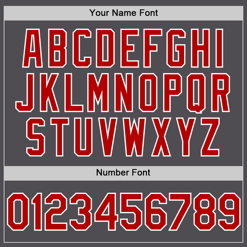 Custom Steel Gray Red-White Line Authentic Baseball Jersey - Sky-Custom