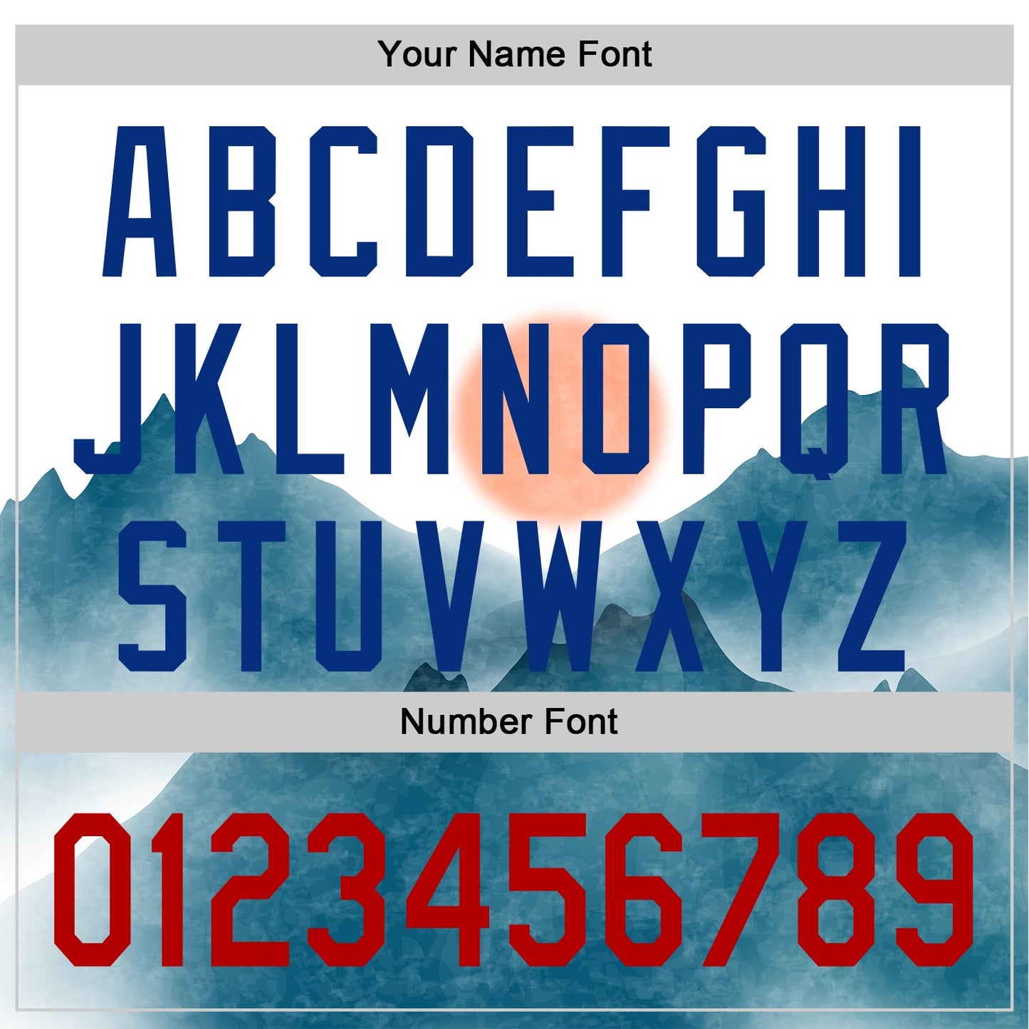 Custom White Red-Royal 3D Pattern Design Watercolor Mountains Authentic Baseball Jersey - Sky-Custom