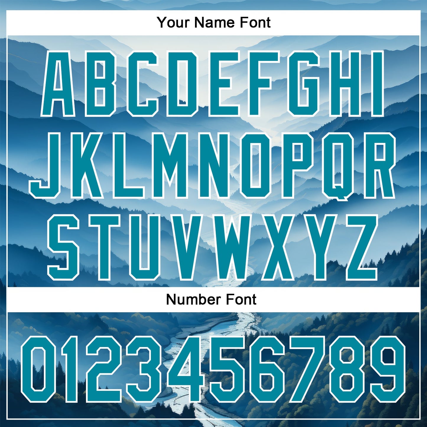 Custom White Teal 3D Pattern Design Mountains Authentic Baseball Jersey - Sky-Custom