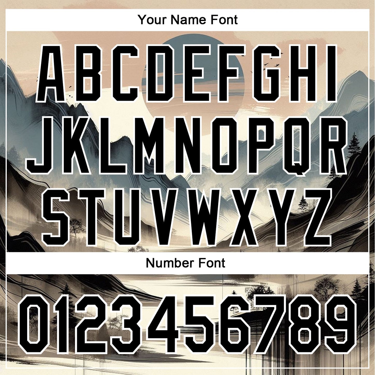 Custom White Black 3D Pattern Design Mountains Landscape Authentic Baseball Jersey - Sky-Custom