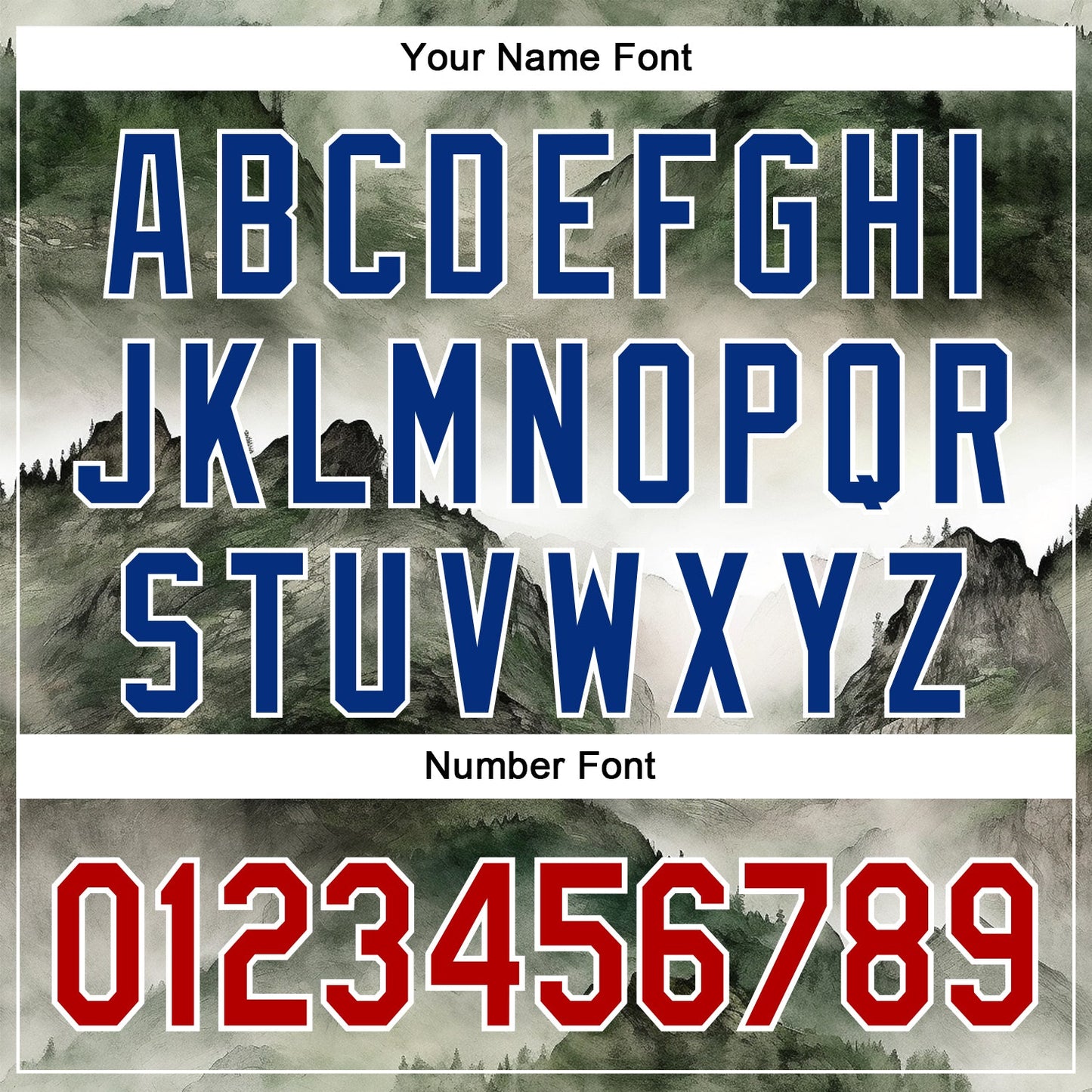 Custom White Red-Royal 3D Pattern Design Mountains Landscape Authentic Baseball Jersey - Sky-Custom