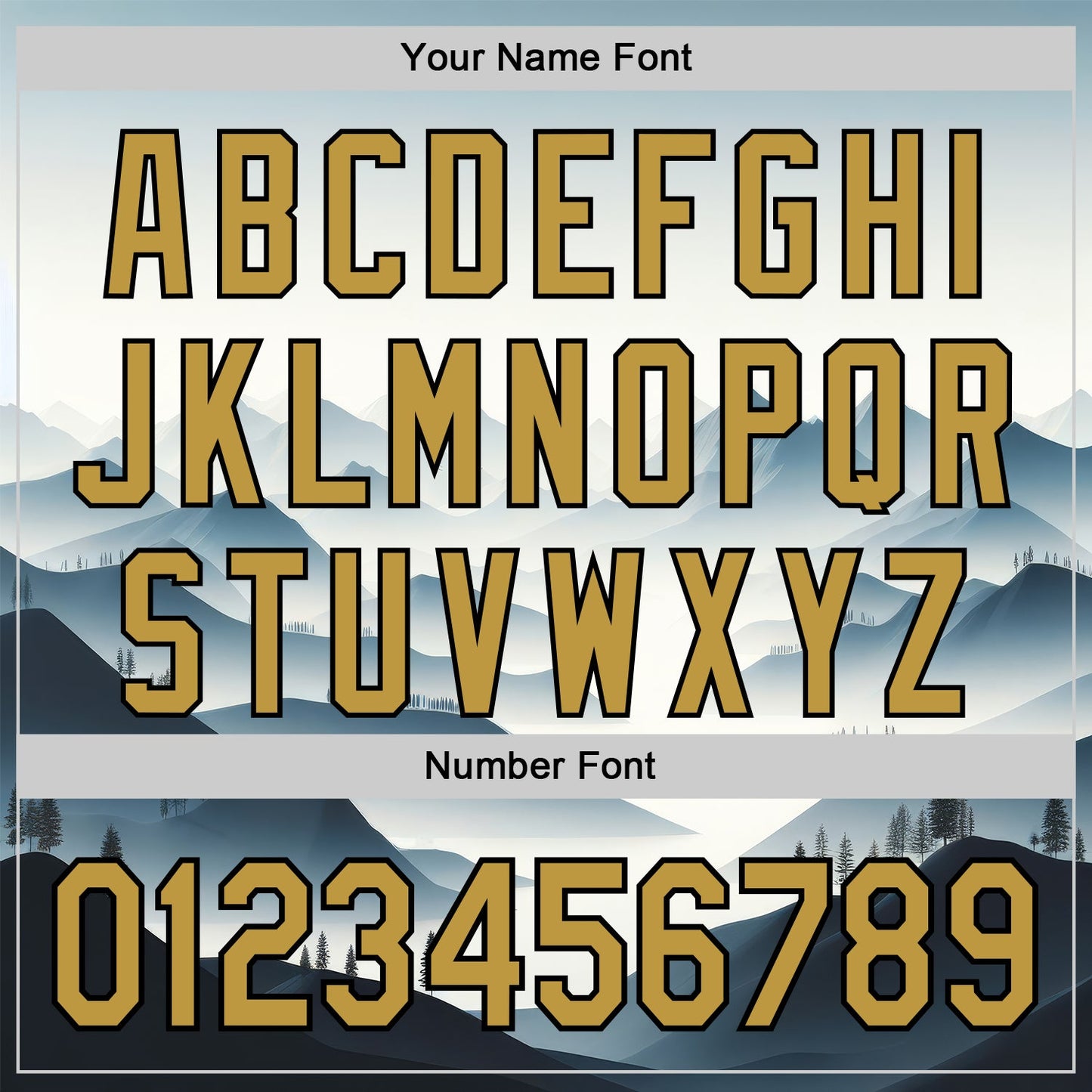 Custom White Old Gold-Black 3D Pattern Design Mountains Landscape Authentic Baseball Jersey - Sky-Custom