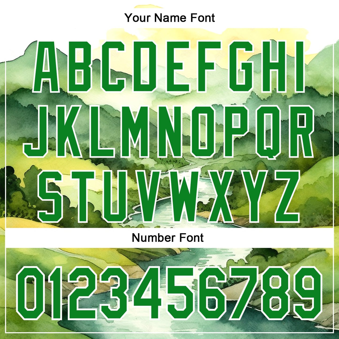 Custom White Grass Green 3D Pattern Design Mountains Landscape Authentic Baseball Jersey - Sky-Custom