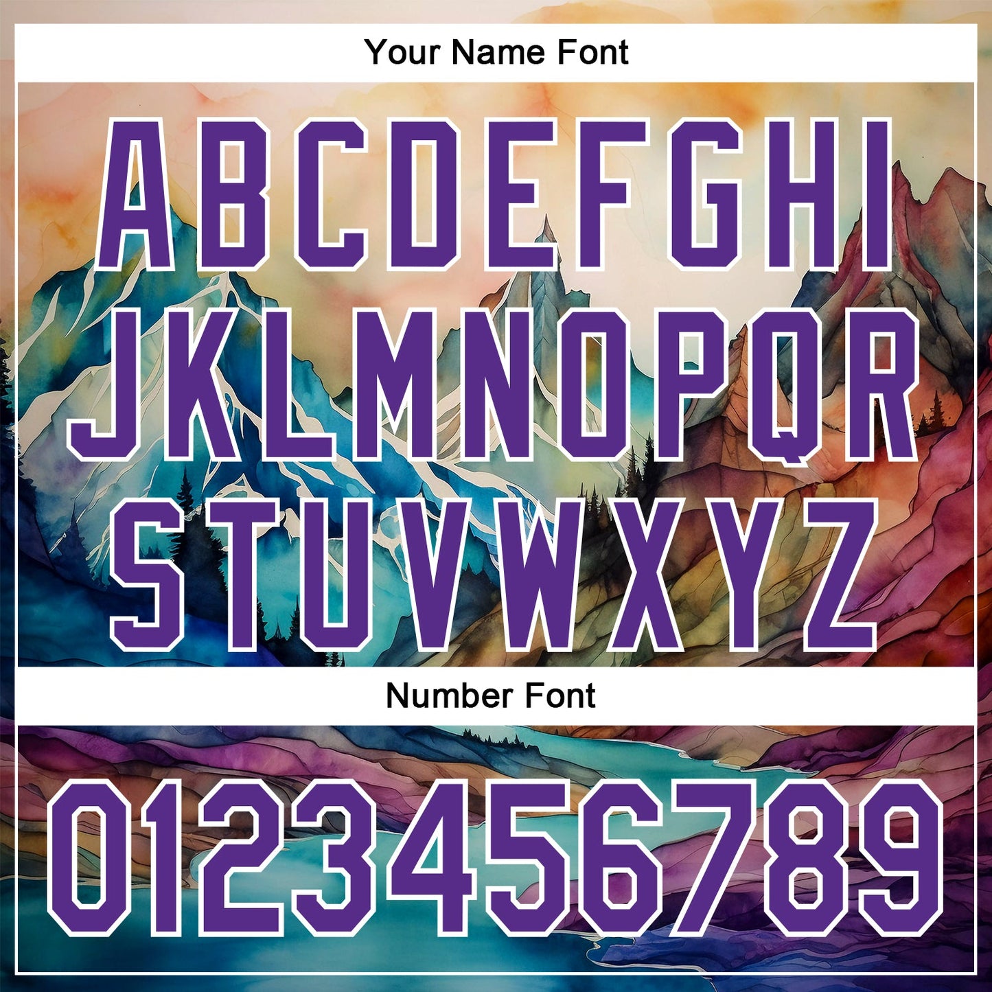 Custom White Purple 3D Pattern Design Mountains Landscape Authentic Baseball Jersey - Sky-Custom