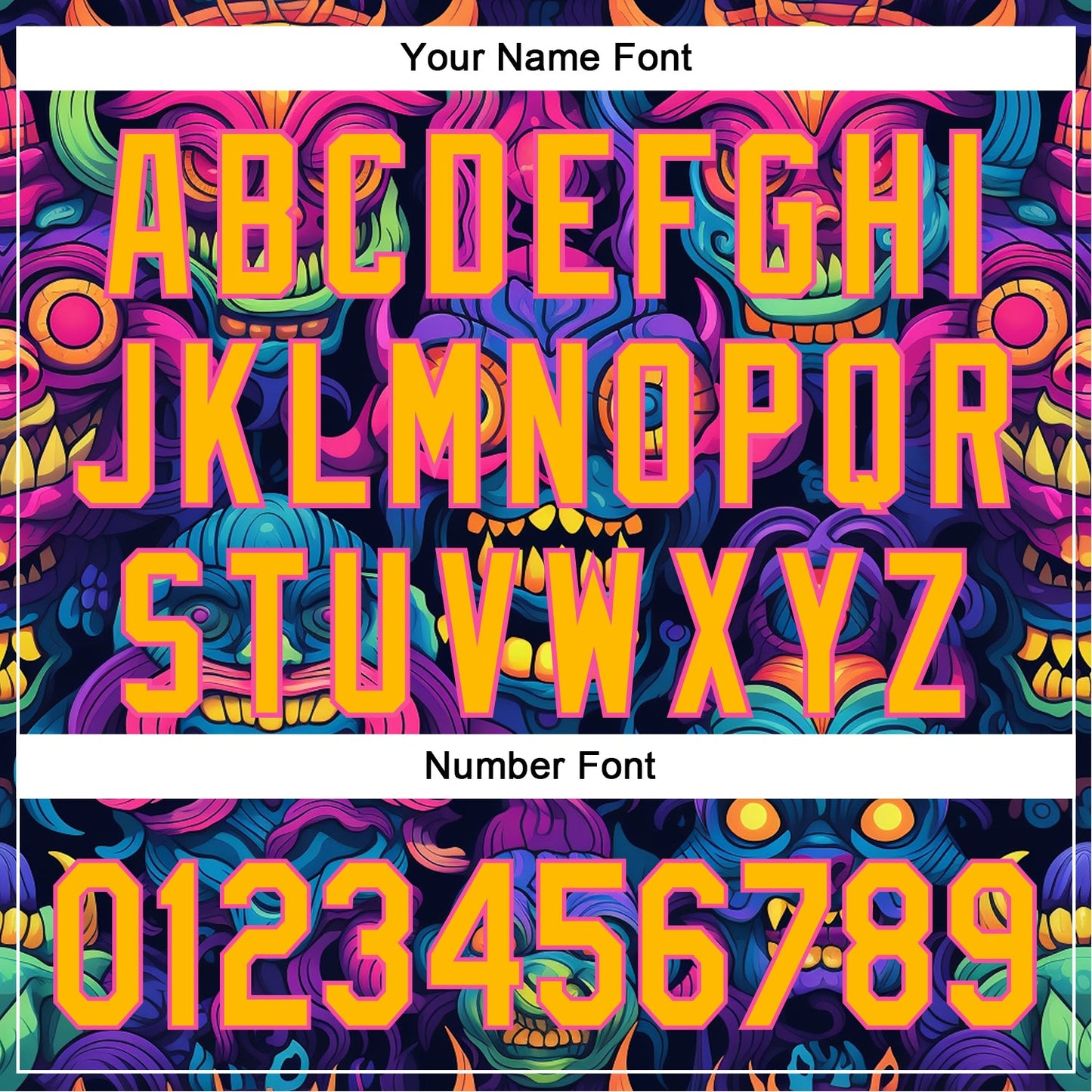 Custom Black Gold-Pink 3D Pattern Design Abstract Monsters Authentic Baseball Jersey - Sky-Custom