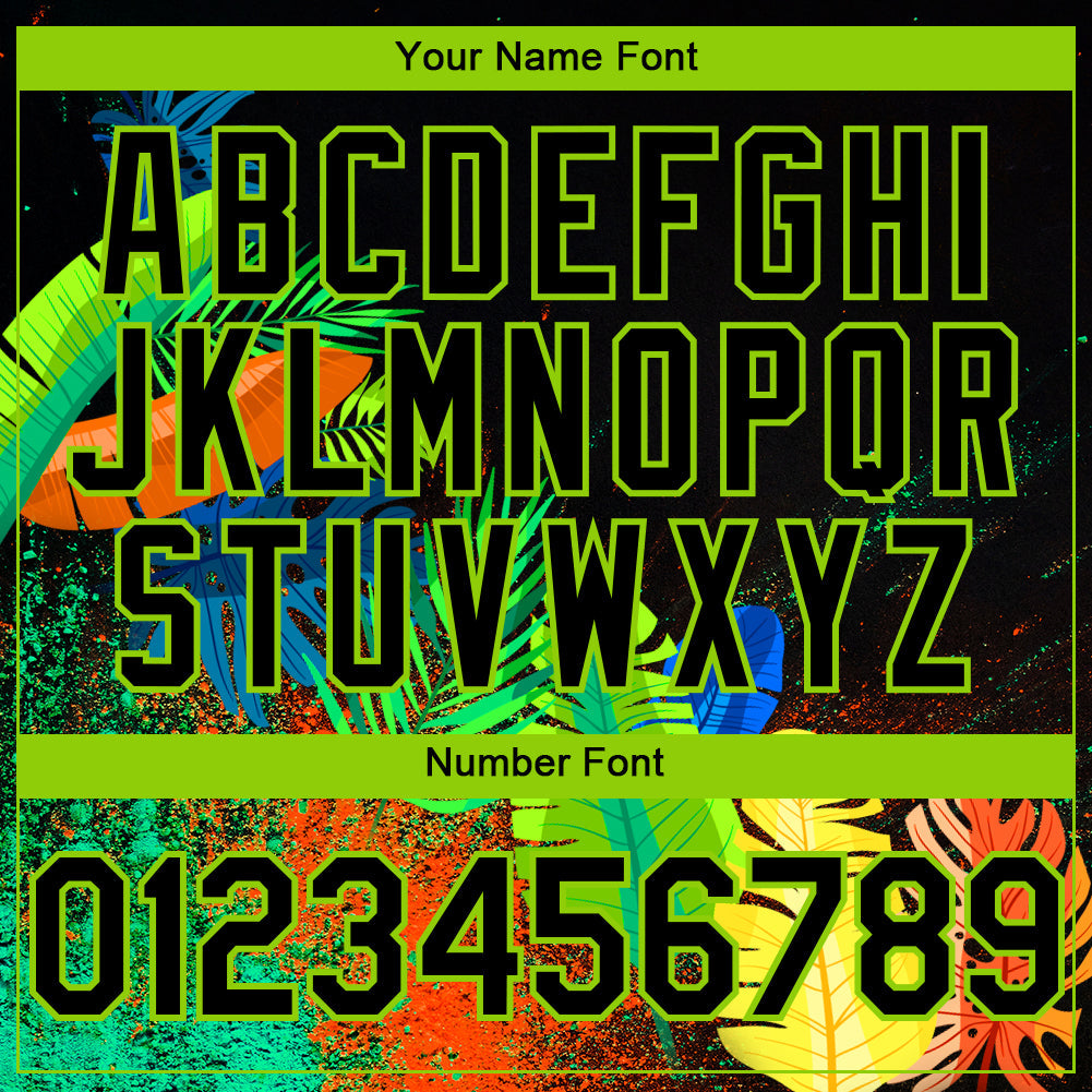 Custom Black Neon Green 3D Pattern Design Holi Festival Color Powder Authentic Baseball Jersey - Sky-Custom