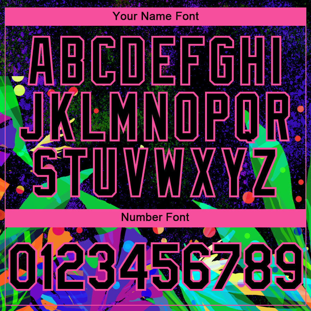 Custom Black Pink 3D Pattern Design Holi Festival Color Powder Authentic Baseball Jersey - Sky-Custom