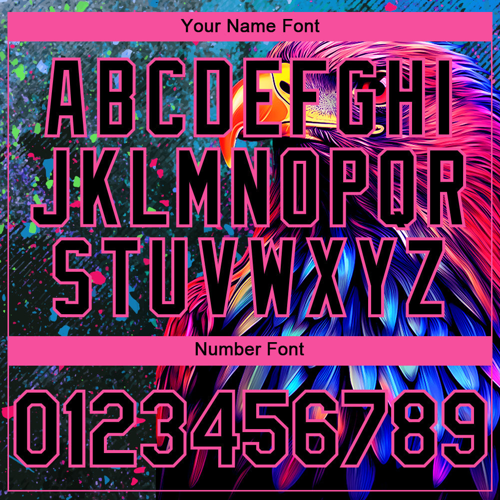 Custom Black Pink 3D Pattern Design Holi Festival Color Powder Authentic Baseball Jersey - Sky-Custom