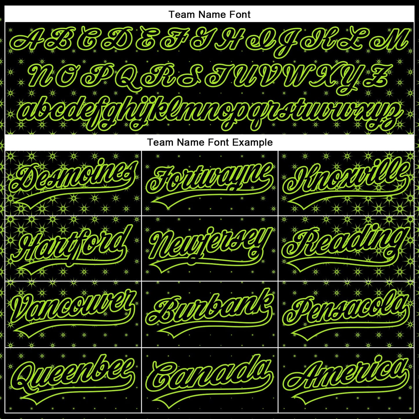 Custom Black Neon Green 3D Pattern Design Geometric Stars Authentic Baseball Jersey - Sky-Custom