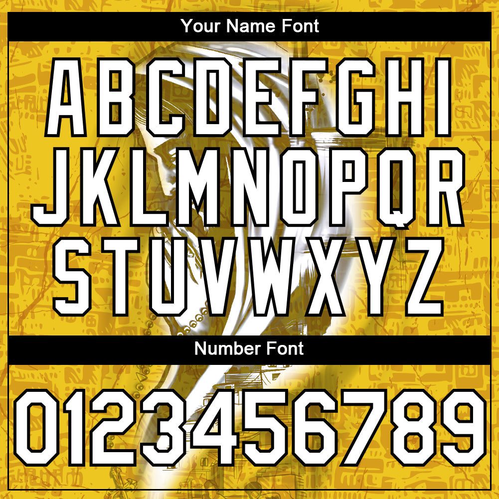 Custom Yellow White-Black 3D Pattern Design Religion Jesus Christ Authentic Baseball Jersey - Sky-Custom