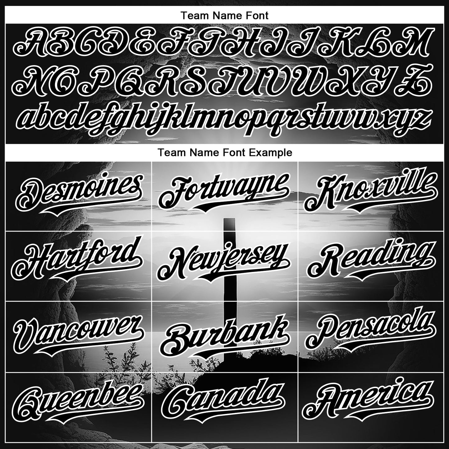 Custom Black White 3D Pattern Design Religion Cross Jesus Christ Ash Wednesday Authentic Baseball Jersey - Sky-Custom