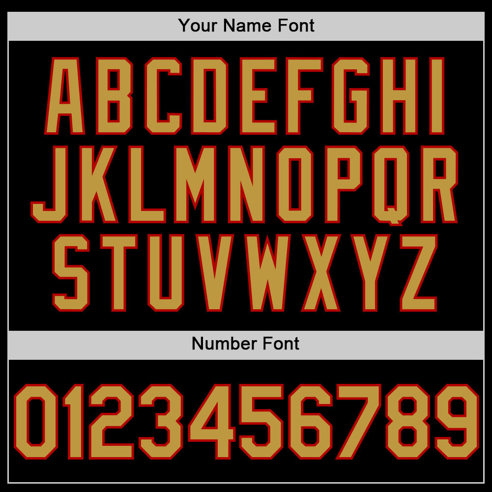 Custom Black Old Gold-Red 3D Pattern Design Gradient Style Twinkle Star Authentic Baseball Jersey - Sky-Custom