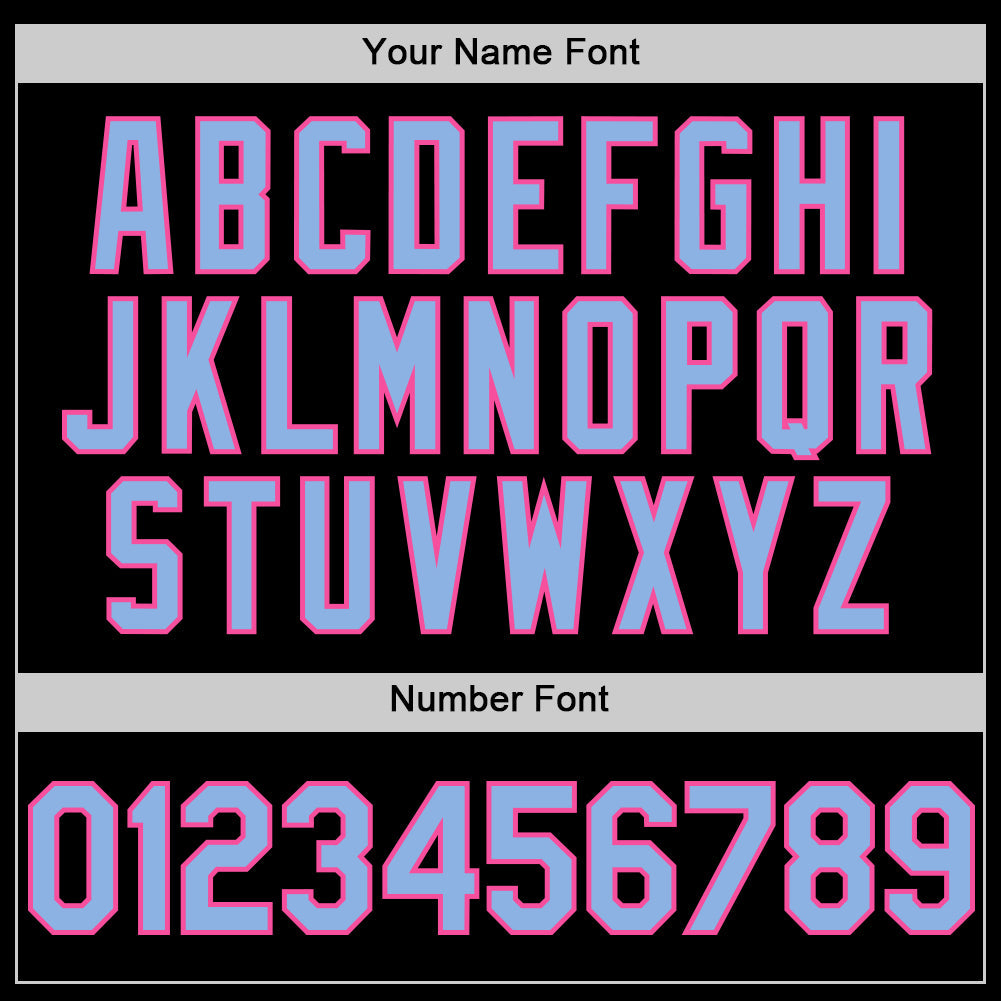 Custom Black Light Blue-Pink 3D Pattern Design Gradient Style Twinkle Star Authentic Baseball Jersey - Sky-Custom