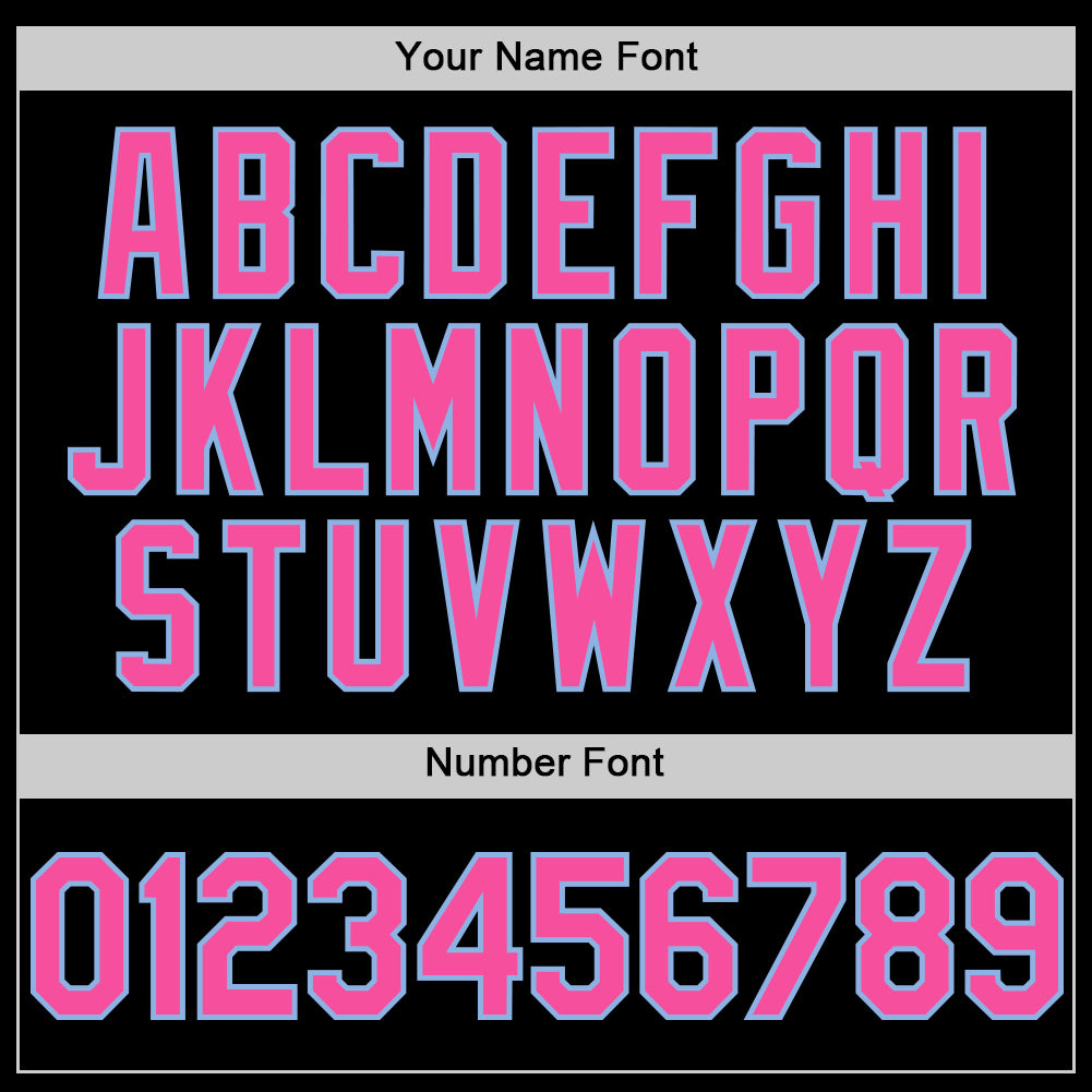 Custom Black Pink-Light Blue 3D Pattern Design Gradient Style Twinkle Star Authentic Baseball Jersey - Sky-Custom