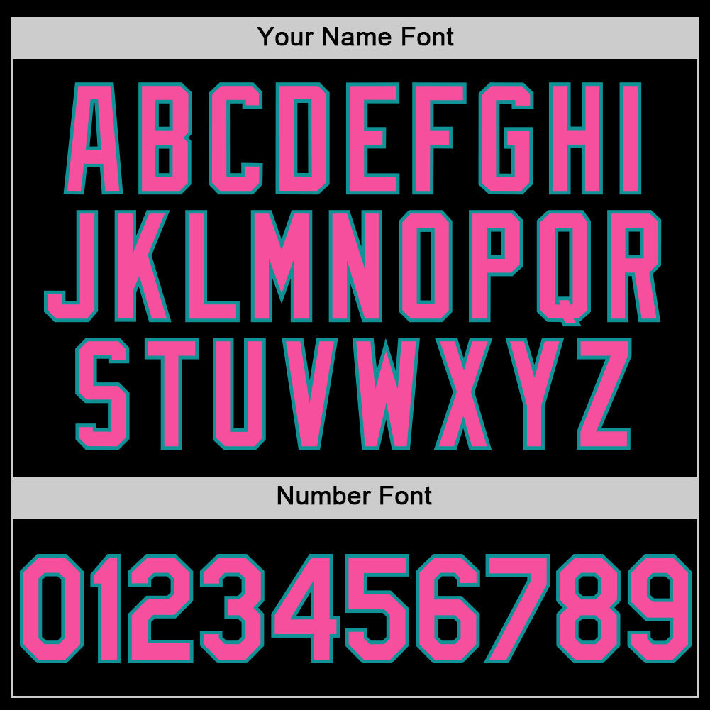 Custom Black Pink-Teal 3D Pattern Design Gradient Style Twinkle Star Authentic Baseball Jersey - Sky-Custom