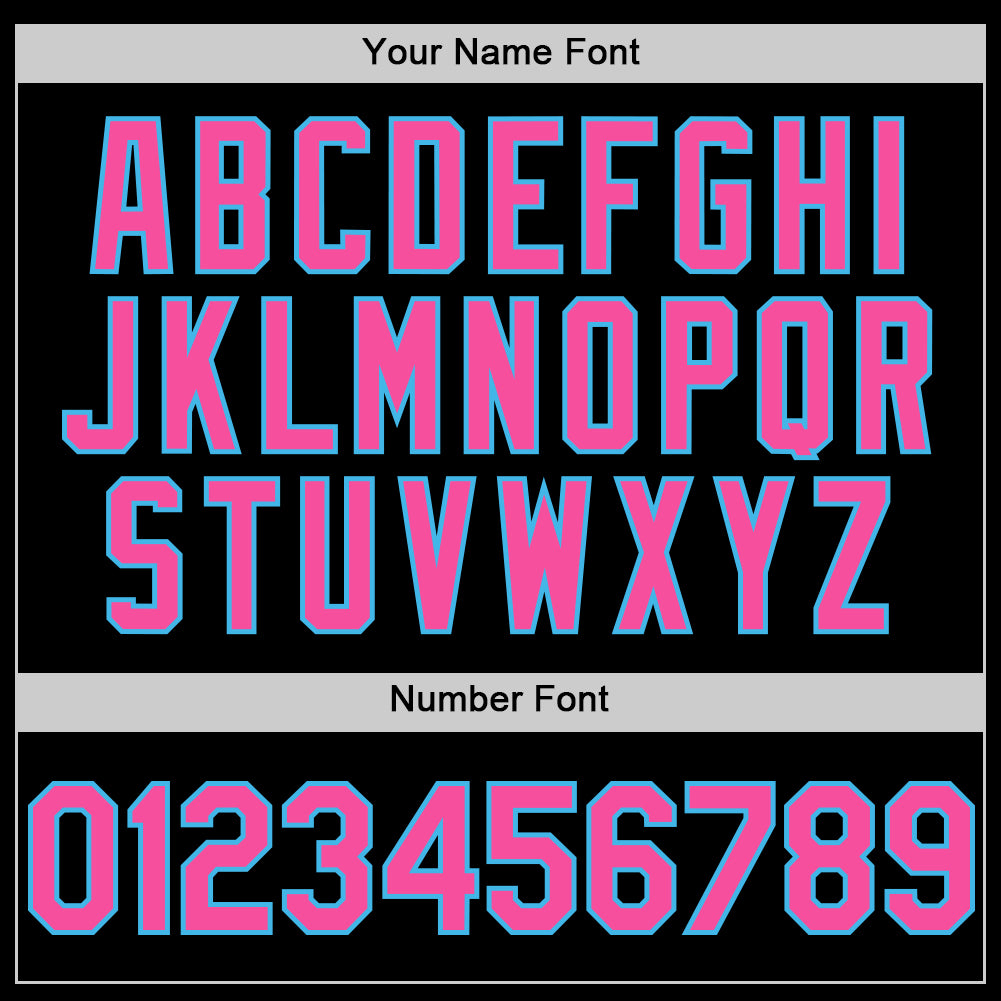 Custom Black Pink-Sky Blue 3D Pattern Design Gradient Style Twinkle Star Authentic Baseball Jersey - Sky-Custom