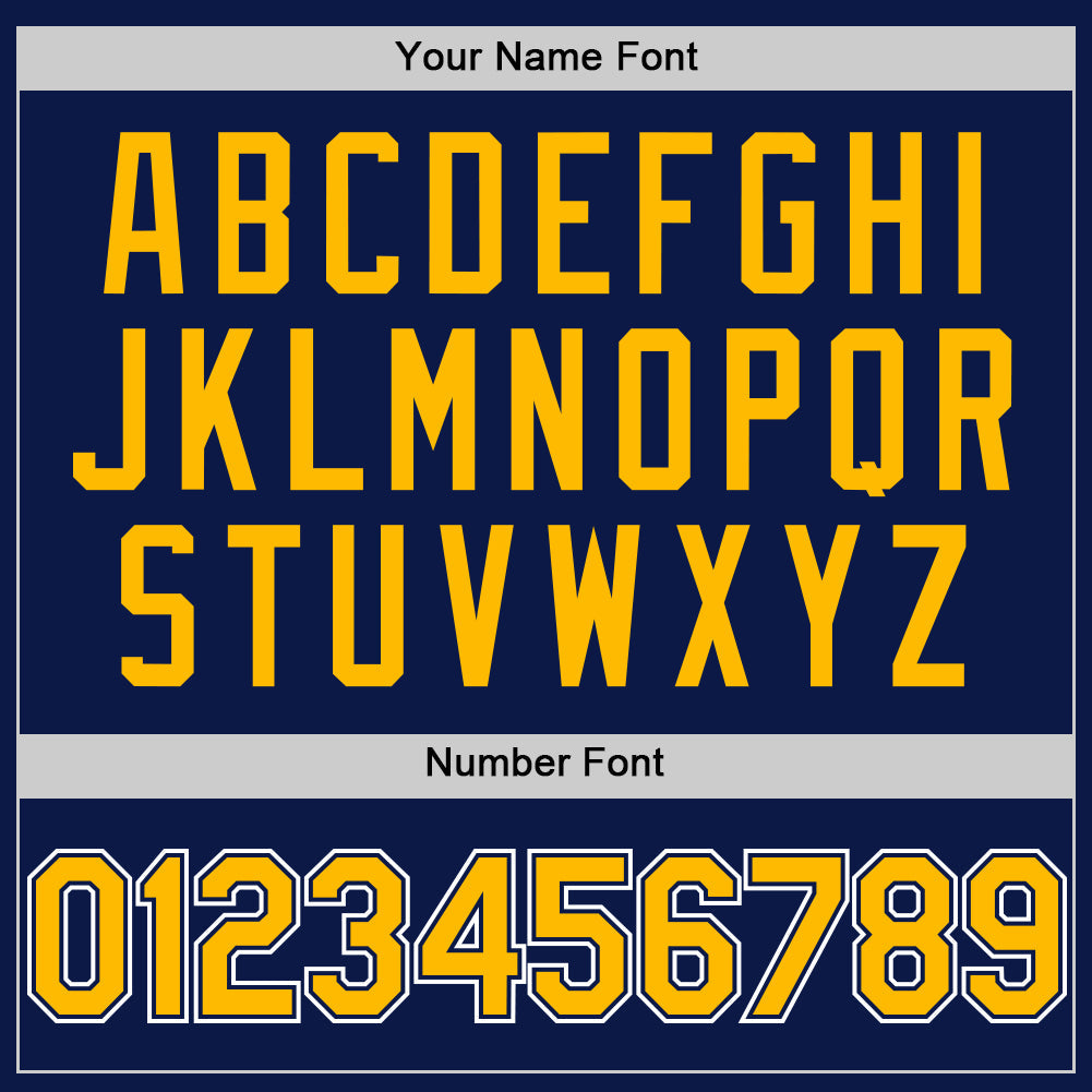 Custom Navy Gold-White 3D Pattern Design Gradient Style Twinkle Star Authentic Baseball Jersey - Sky-Custom