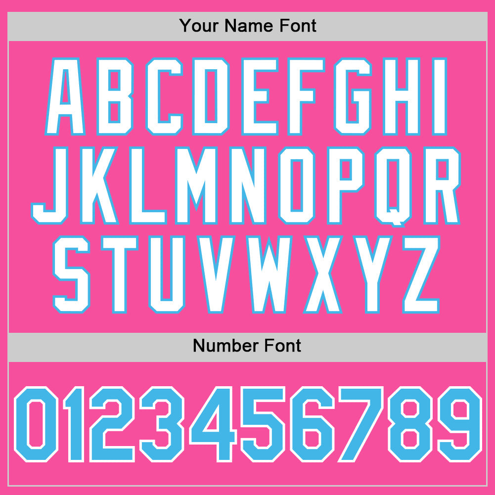 Custom Pink Sky Blue-White 3D Pattern Design Gradient Style Twinkle Star Authentic Baseball Jersey - Sky-Custom