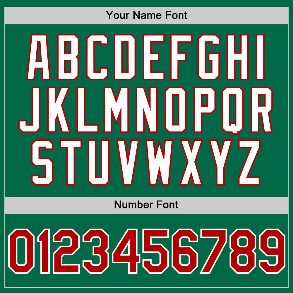 Custom Kelly Green Red-White 3D Pattern Design Gradient Style Twinkle Star Authentic Baseball Jersey - Sky-Custom