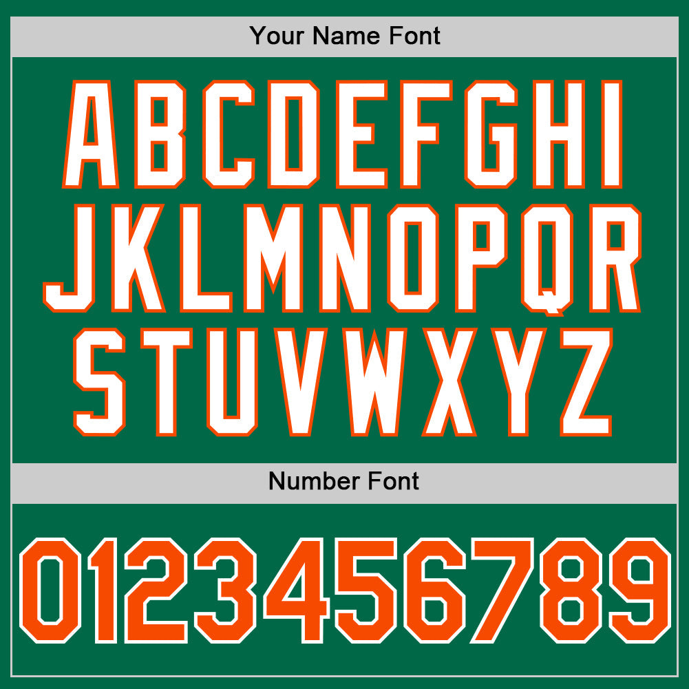Custom Kelly Green Orange-White 3D Pattern Design Gradient Style Twinkle Star Authentic Baseball Jersey - Sky-Custom