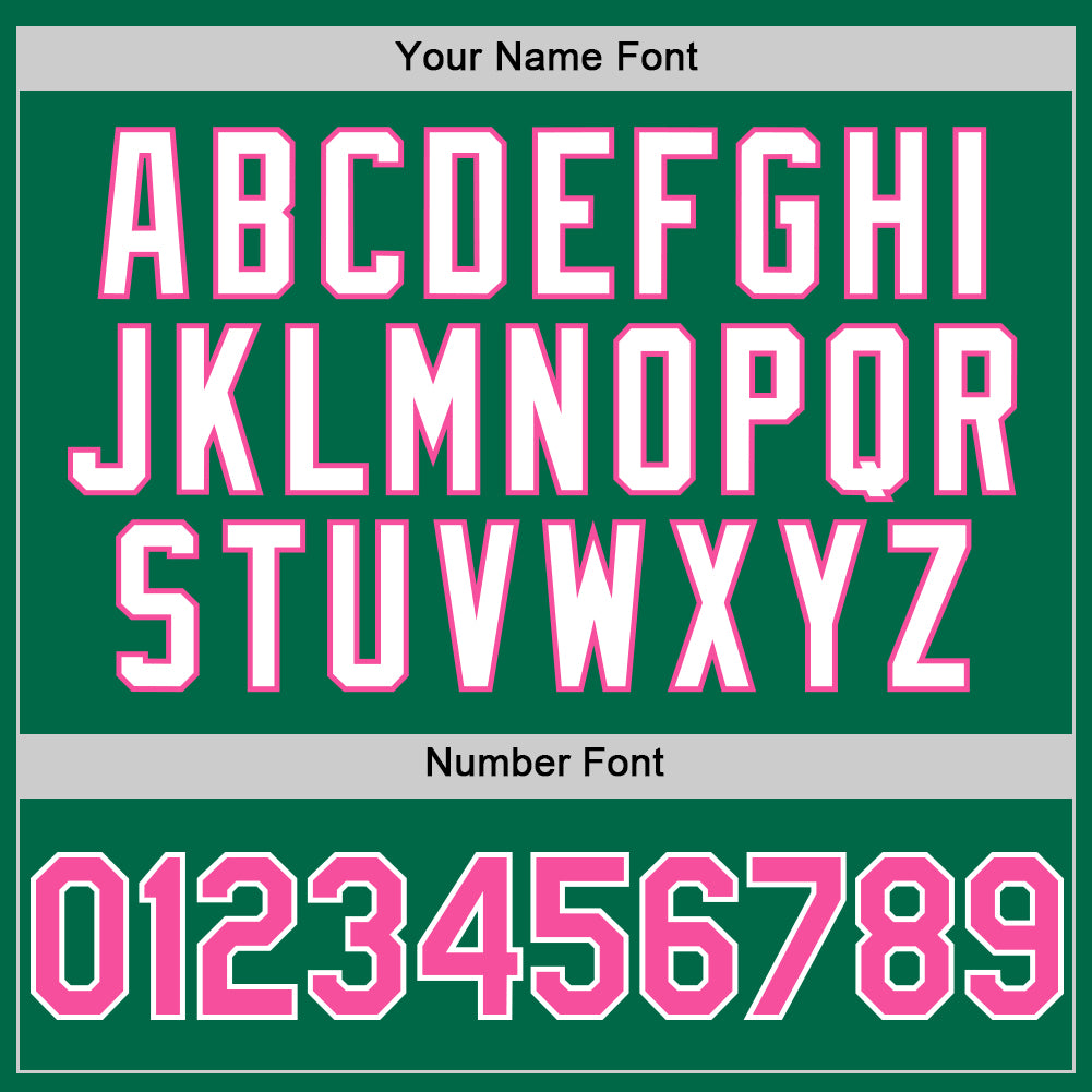 Custom Kelly Green Pink-White 3D Pattern Design Gradient Style Twinkle Star Authentic Baseball Jersey - Sky-Custom