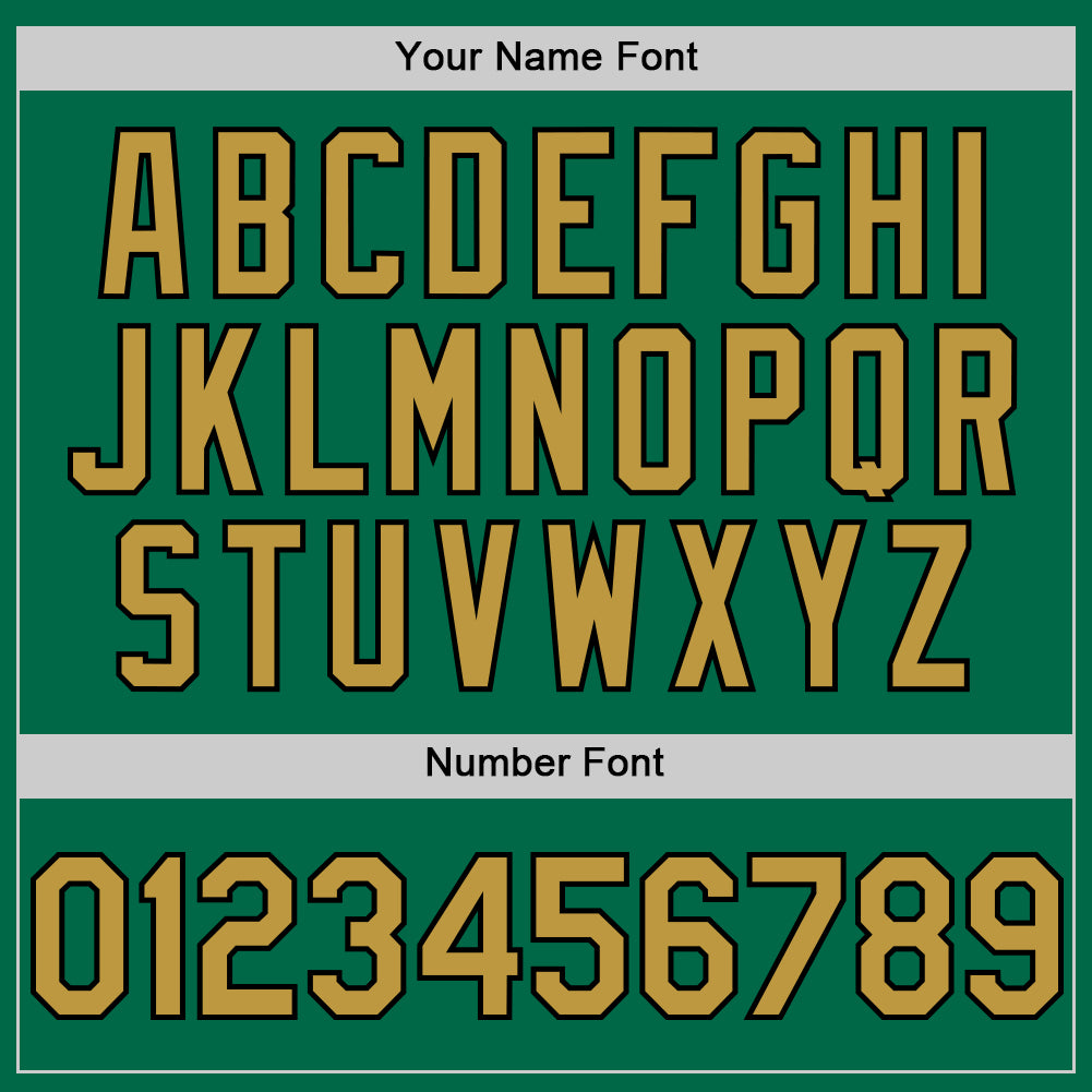 Custom Kelly Green Old Gold-Black 3D Pattern Design Gradient Style Twinkle Star Authentic Baseball Jersey - Sky-Custom