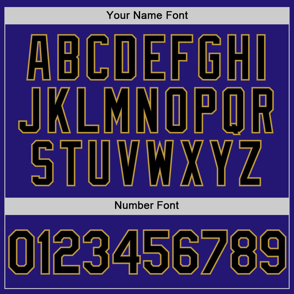 Custom Dark Purple Black-Old Gold 3D Pattern Design Gradient Style Twinkle Star Authentic Baseball Jersey - Sky-Custom