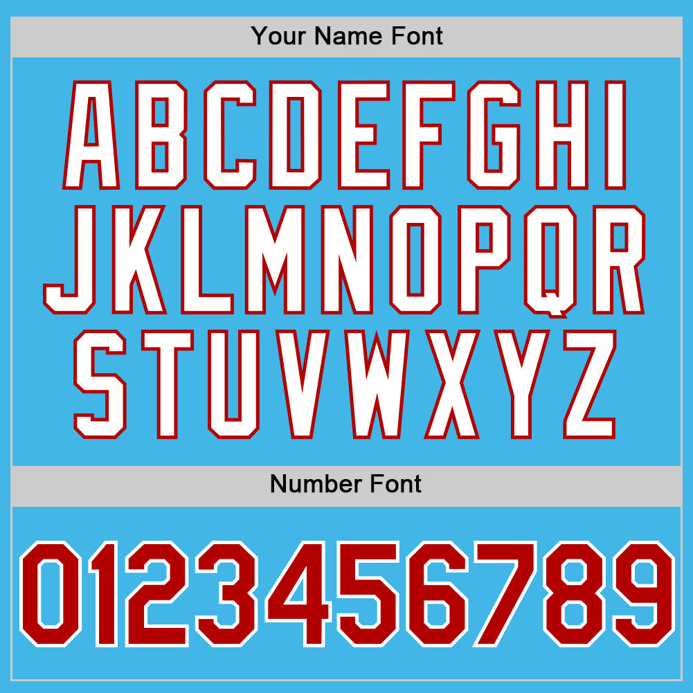 Custom Sky Blue Red-White 3D Pattern Design Gradient Style Twinkle Star Authentic Baseball Jersey - Sky-Custom