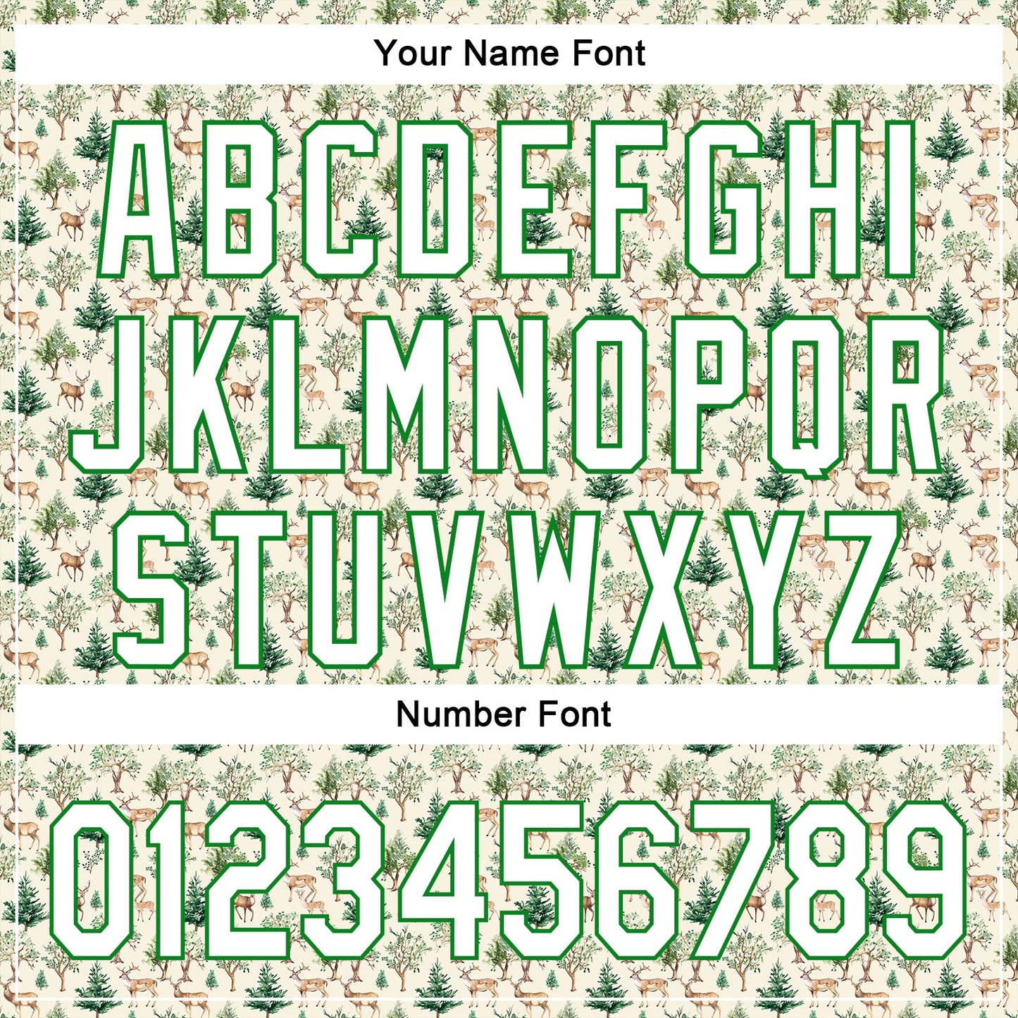 Custom Cream White-Grass Green 3D Pattern Design Animal Deer Authentic Baseball Jersey - Sky-Custom