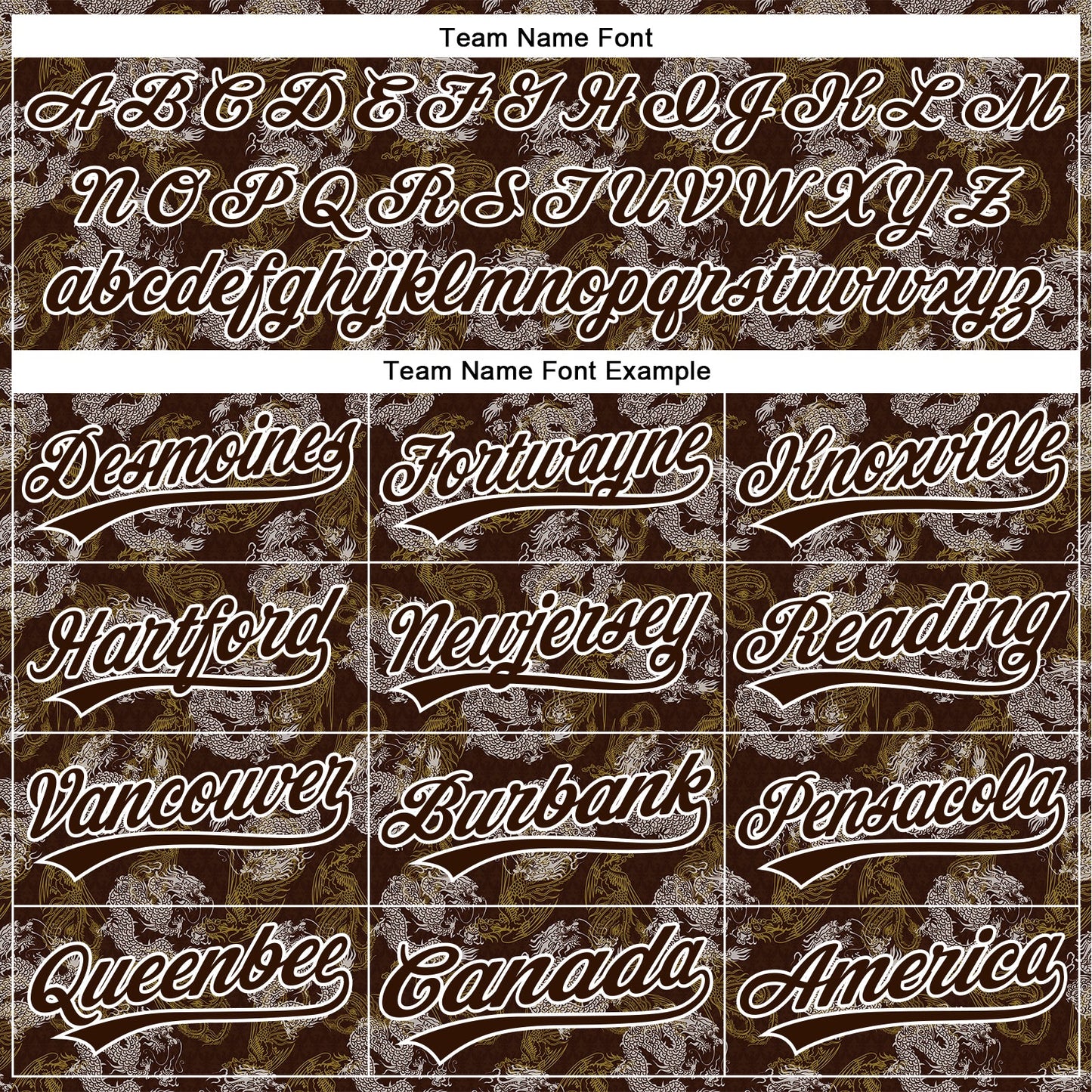 Custom Brown White 3D Pattern Design Animal Loongfeng Authentic Baseball Jersey - Sky-Custom