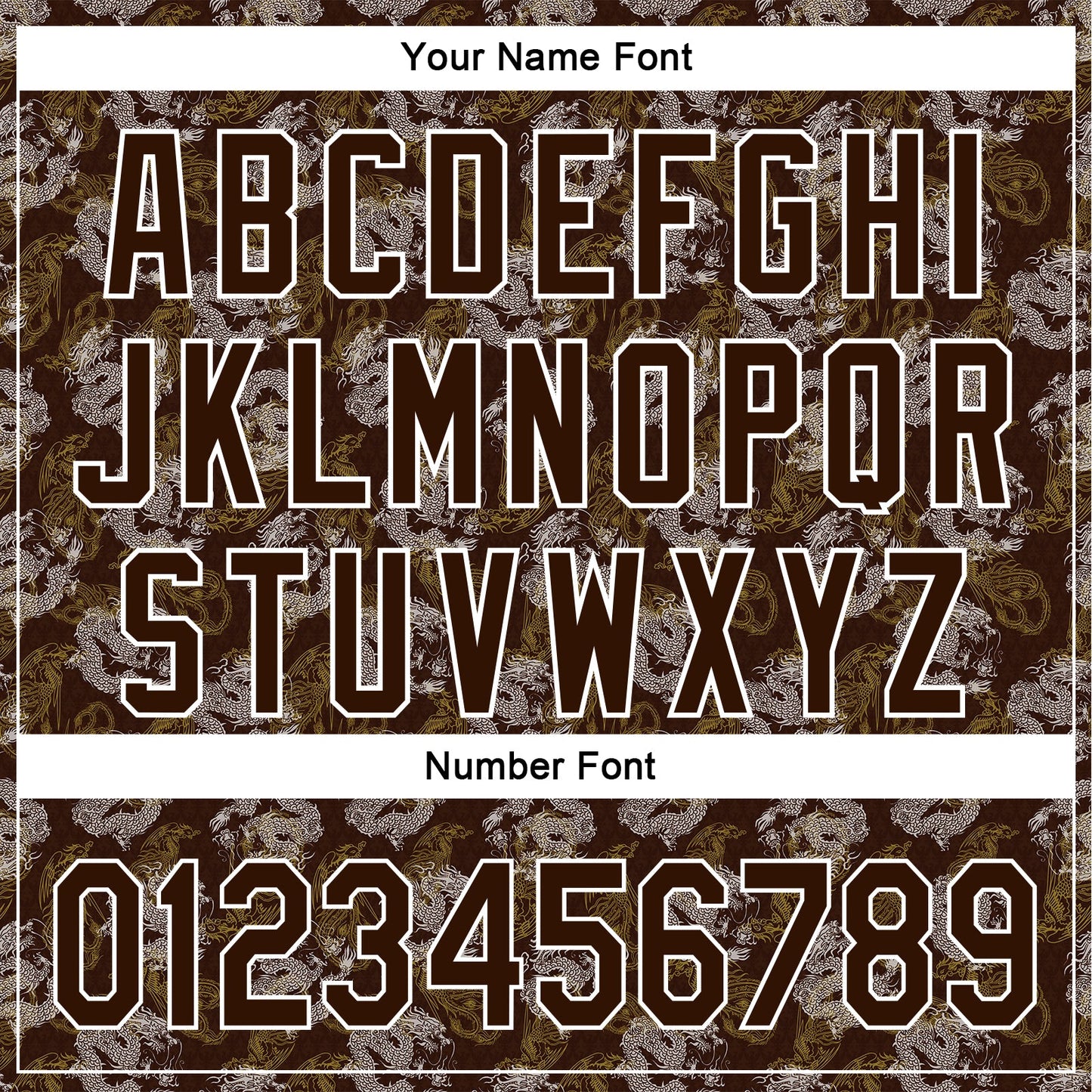 Custom Brown White 3D Pattern Design Animal Loongfeng Authentic Baseball Jersey - Sky-Custom