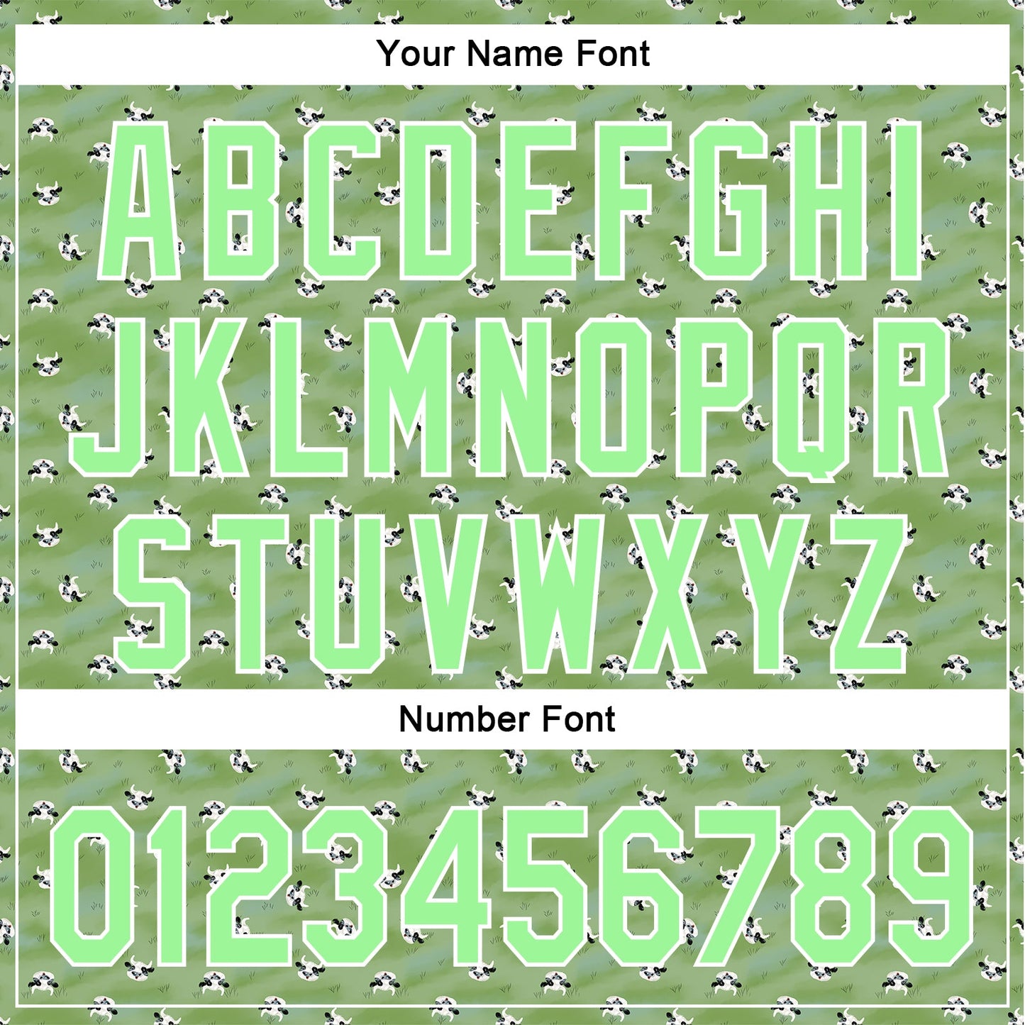 Custom Green Pea Green-White 3D Pattern Design Animal Cow Authentic Baseball Jersey - Sky-Custom