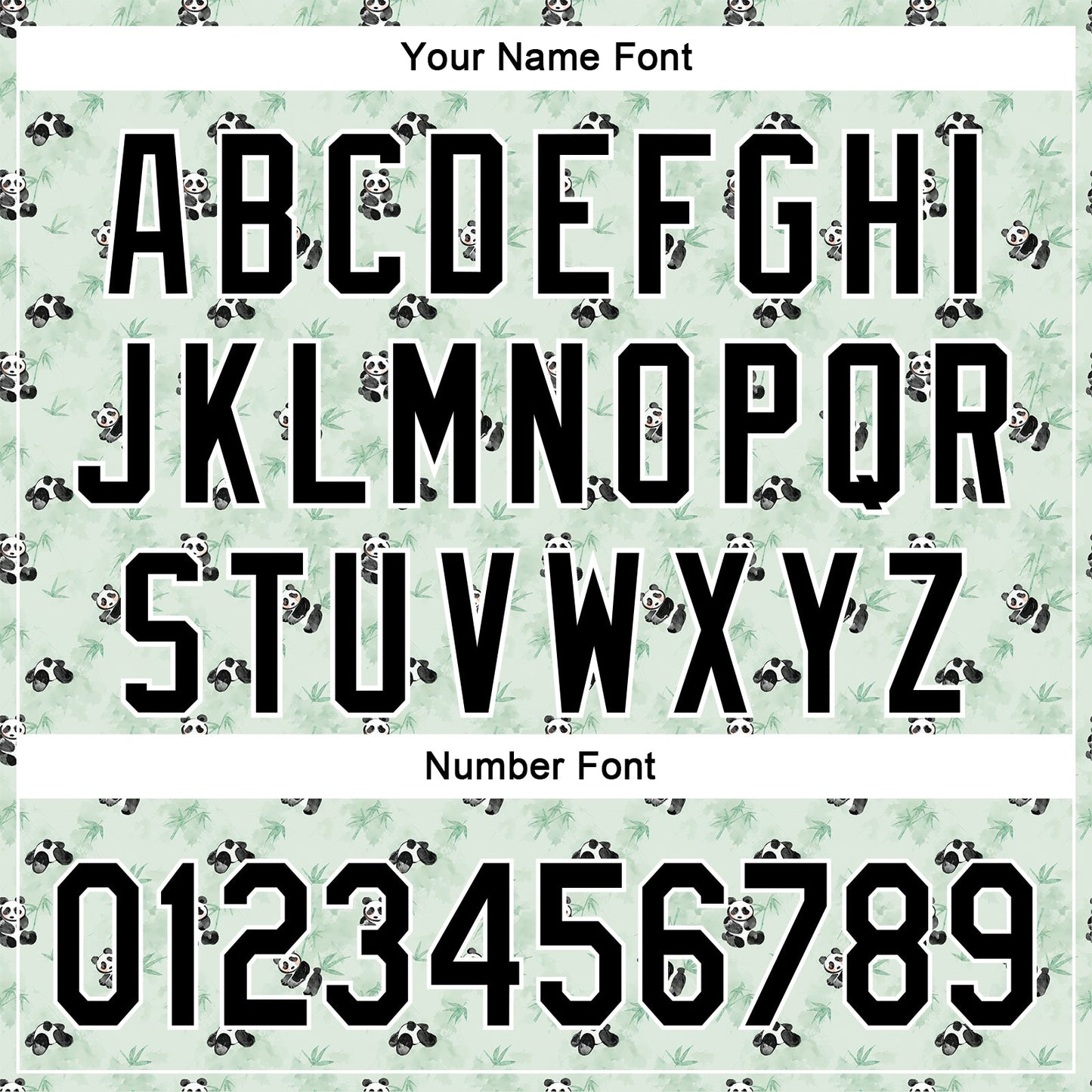 Custom Green Black-White 3D Pattern Design Animal Panda Authentic Baseball Jersey - Sky-Custom