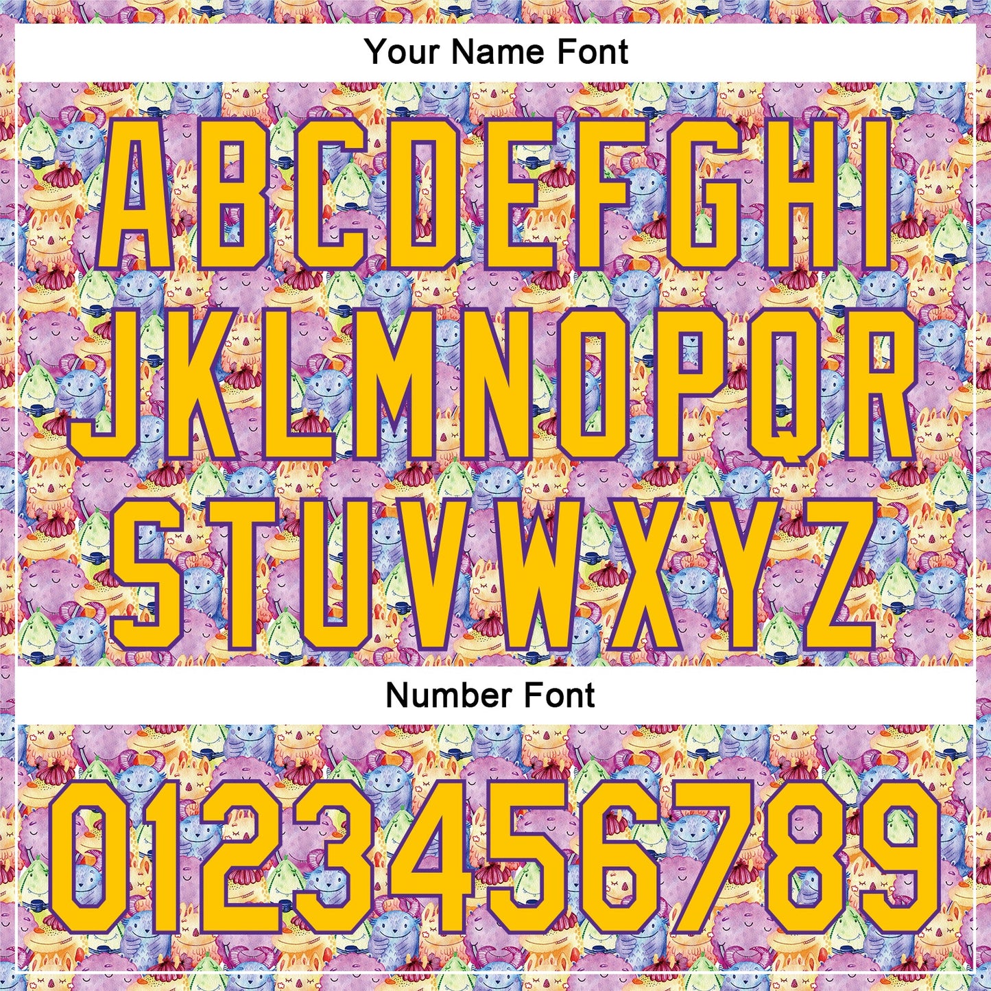 Custom Pink Yellow-Purple 3D Pattern Design Animal Funny Monster Authentic Baseball Jersey - Sky-Custom