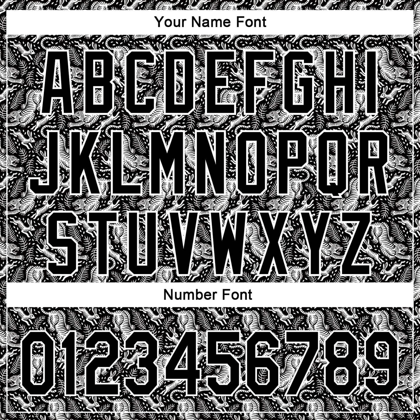 Custom Black White 3D Pattern Design Animal Tiger And Rabbit Authentic Baseball Jersey - Sky-Custom