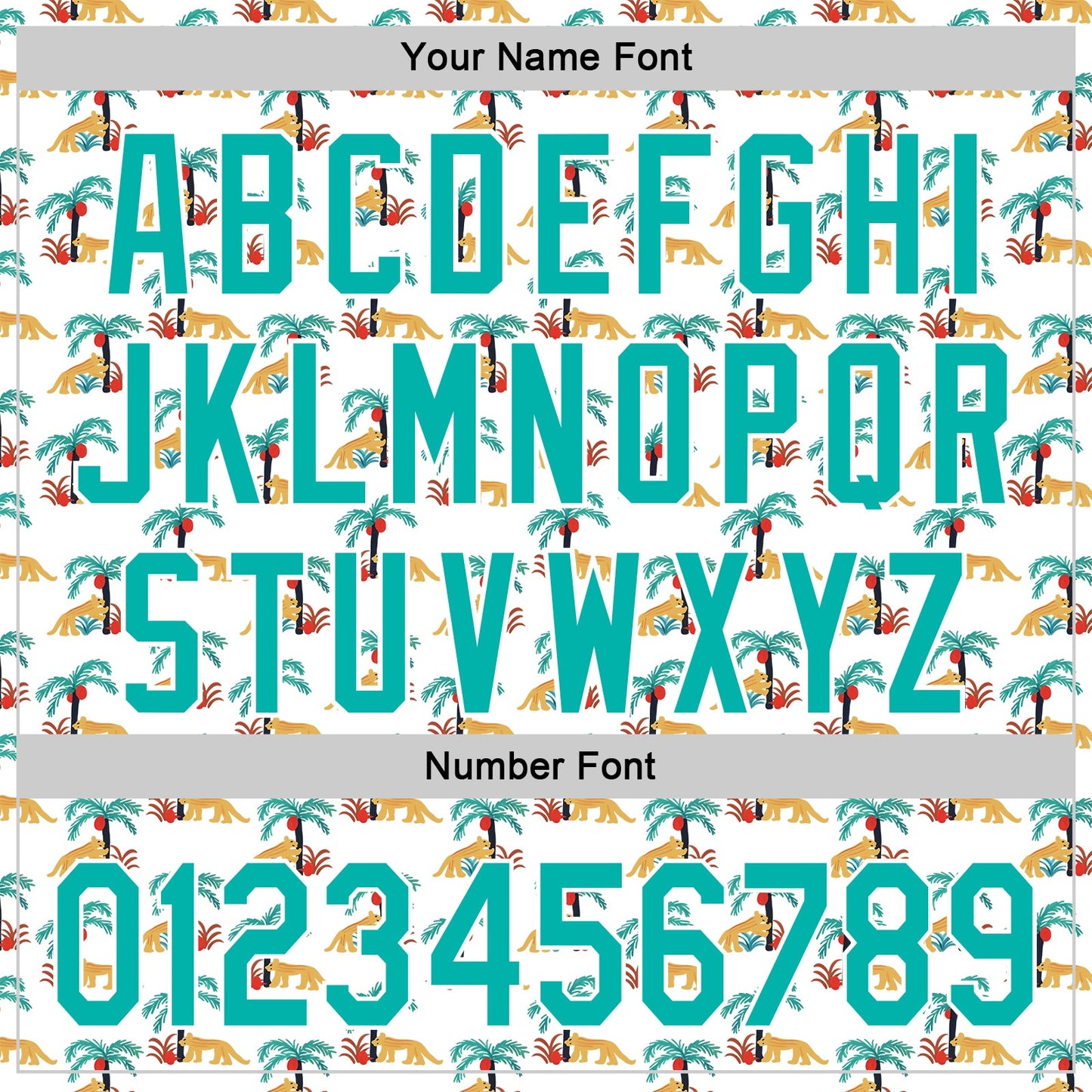 Custom White Aqua 3D Pattern Design Animal Leopard And Hawaii Palm Trees Authentic Baseball Jersey - Sky-Custom