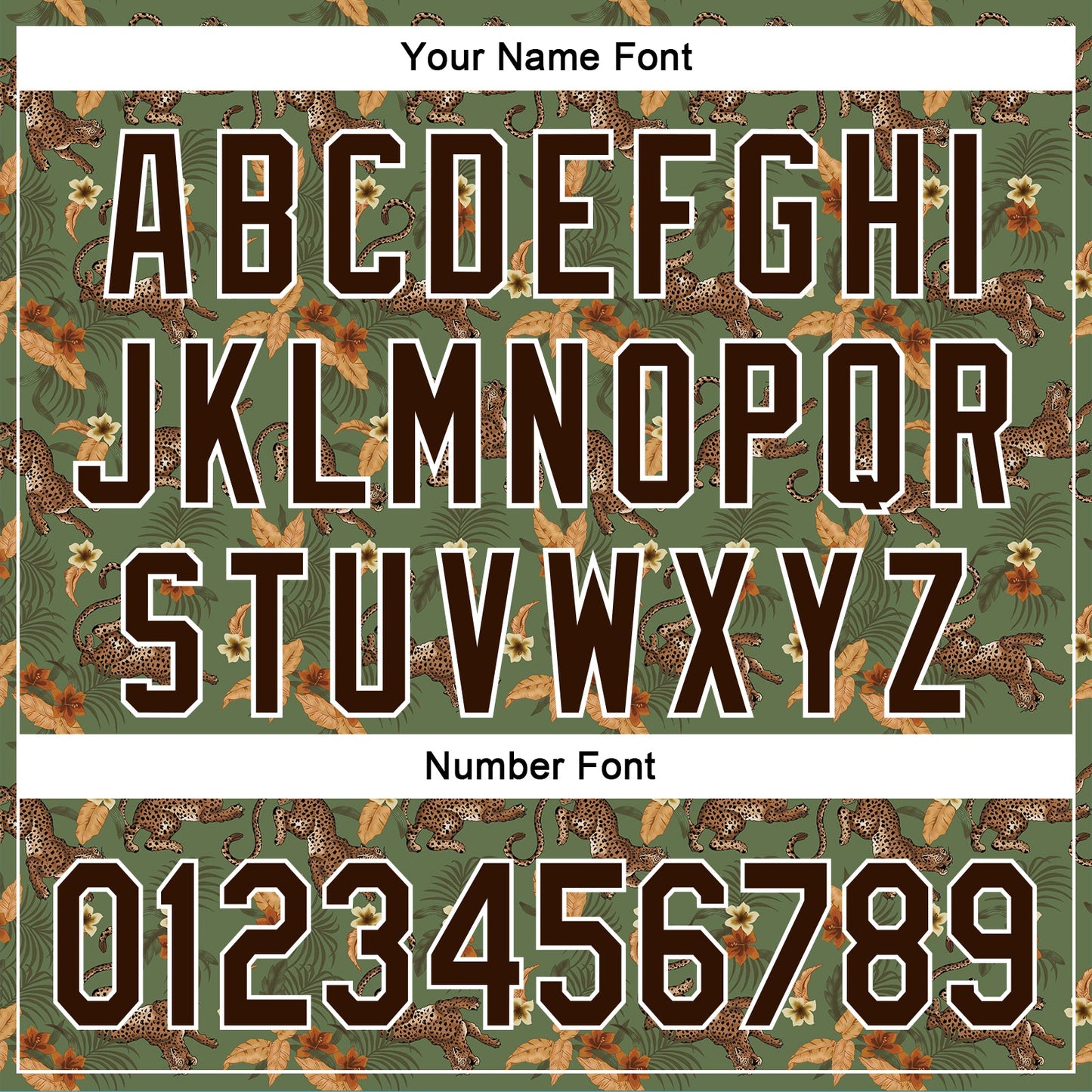 Custom Green Brown-White 3D Pattern Design Animal Leopard And Hawaii Palm Leaves Authentic Baseball Jersey - Sky-Custom