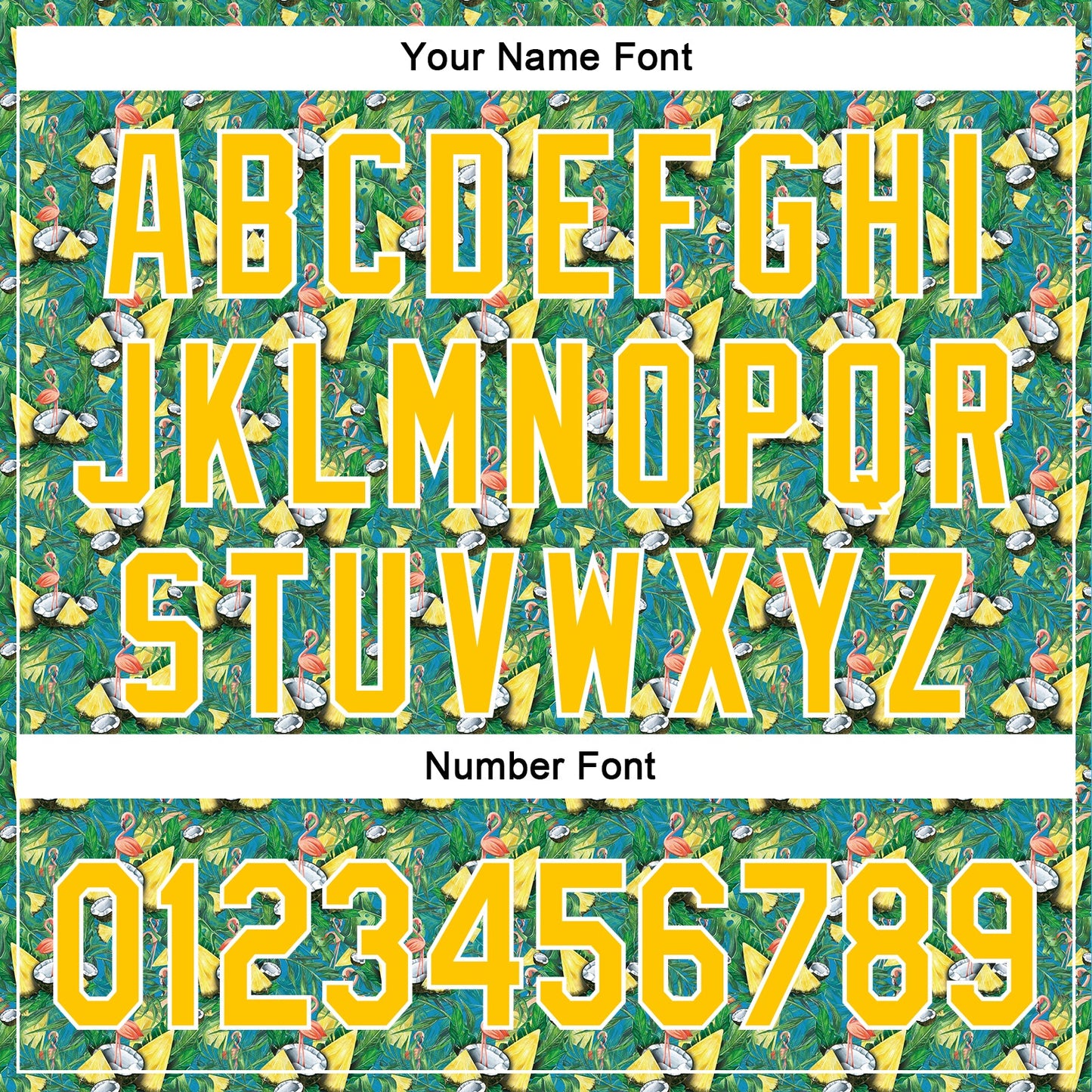 Custom Green White-Yellow 3D Pattern Design Animal Flamingo And Hawaii Palm Leaves Authentic Baseball Jersey - Sky-Custom