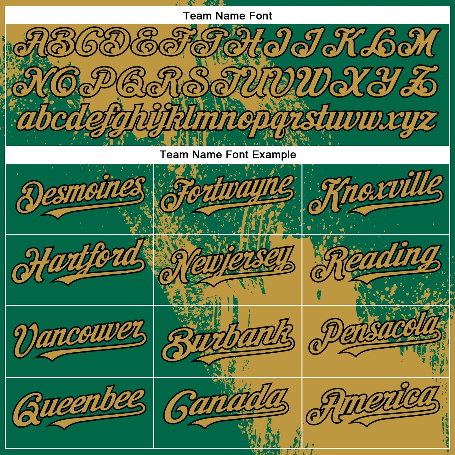 Custom Old Gold Kelly Green-Black 3D Pattern Design Abstract Brush Stroke Authentic Baseball Jersey - Sky-Custom