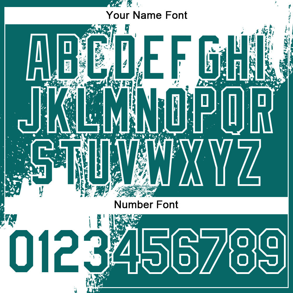 Custom White Teal 3D Pattern Design Abstract Brush Stroke Authentic Baseball Jersey - Sky-Custom