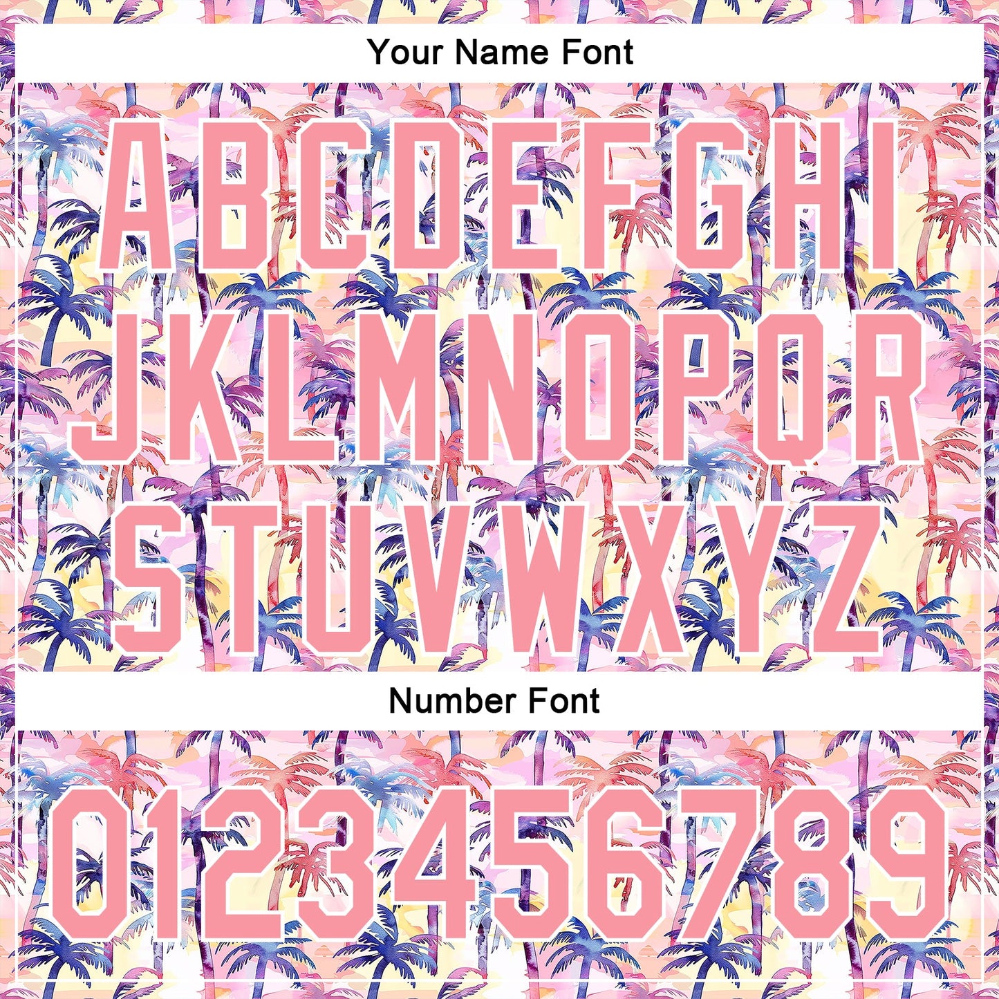 Custom Medium Pink White 3D Pattern Design Tropical Hawaii Palm Trees Authentic Baseball Jersey - Sky-Custom