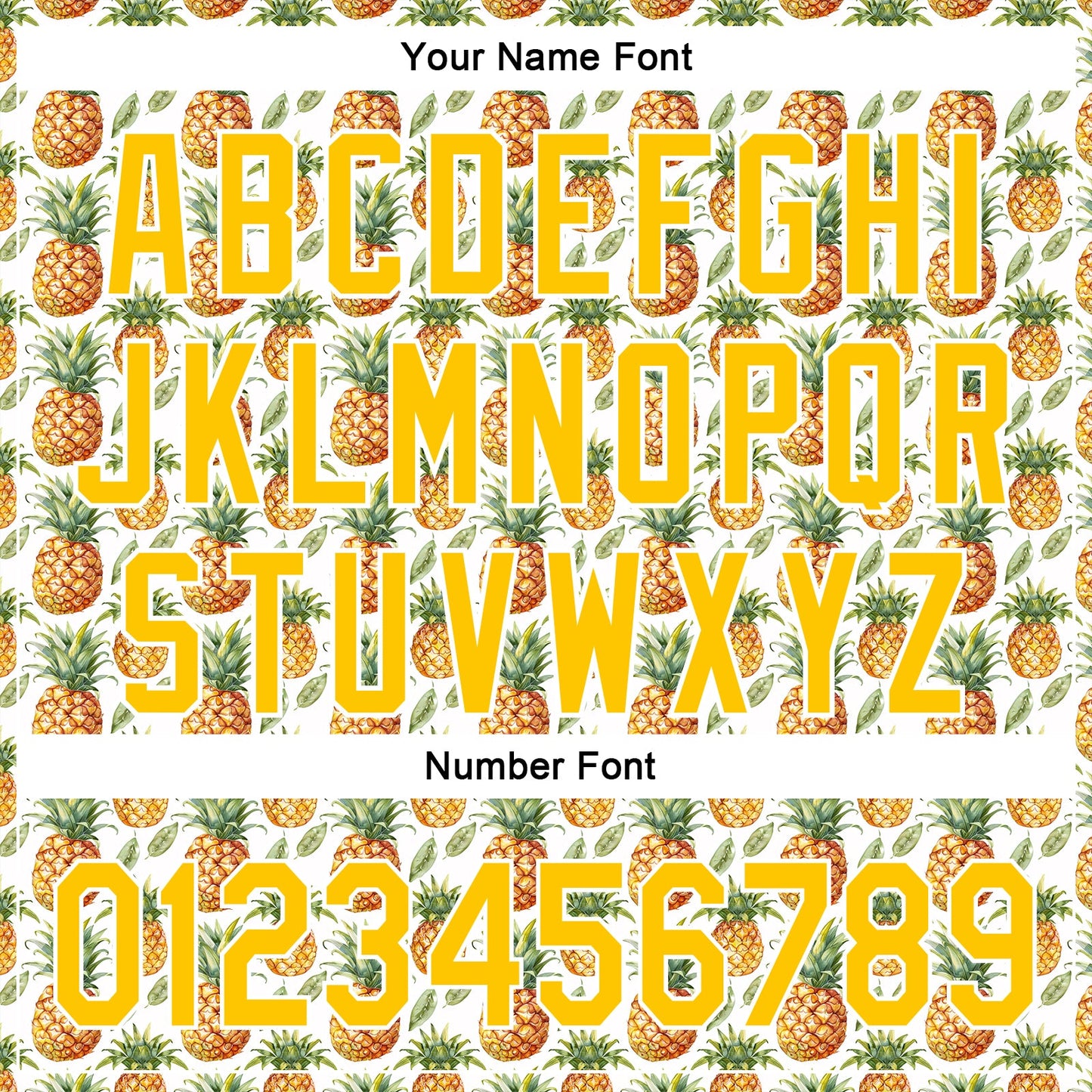 Custom White Yellow 3D Pattern Design Fruit Pineapple Authentic Baseball Jersey - Sky-Custom