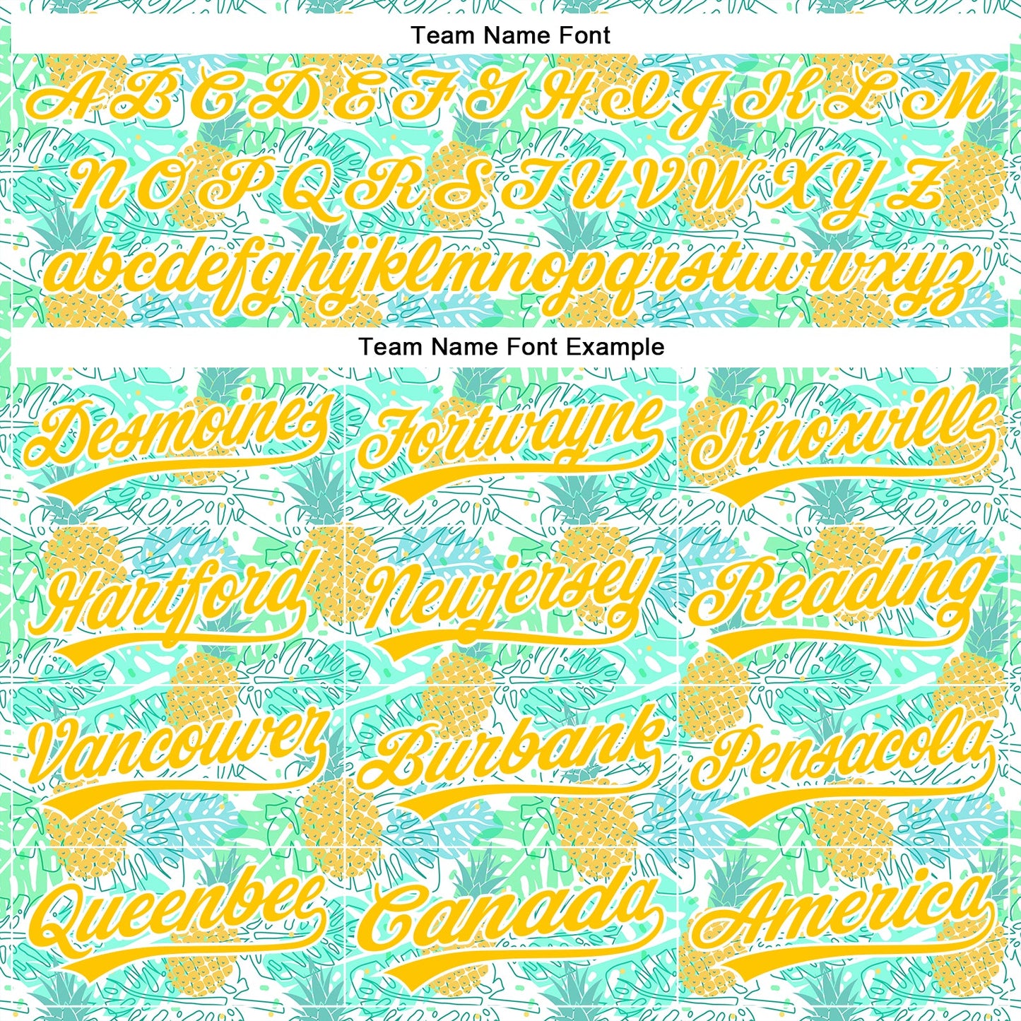 Custom Green Yellow-White 3D Pattern Design Fruit Pineapple Authentic Baseball Jersey - Sky-Custom
