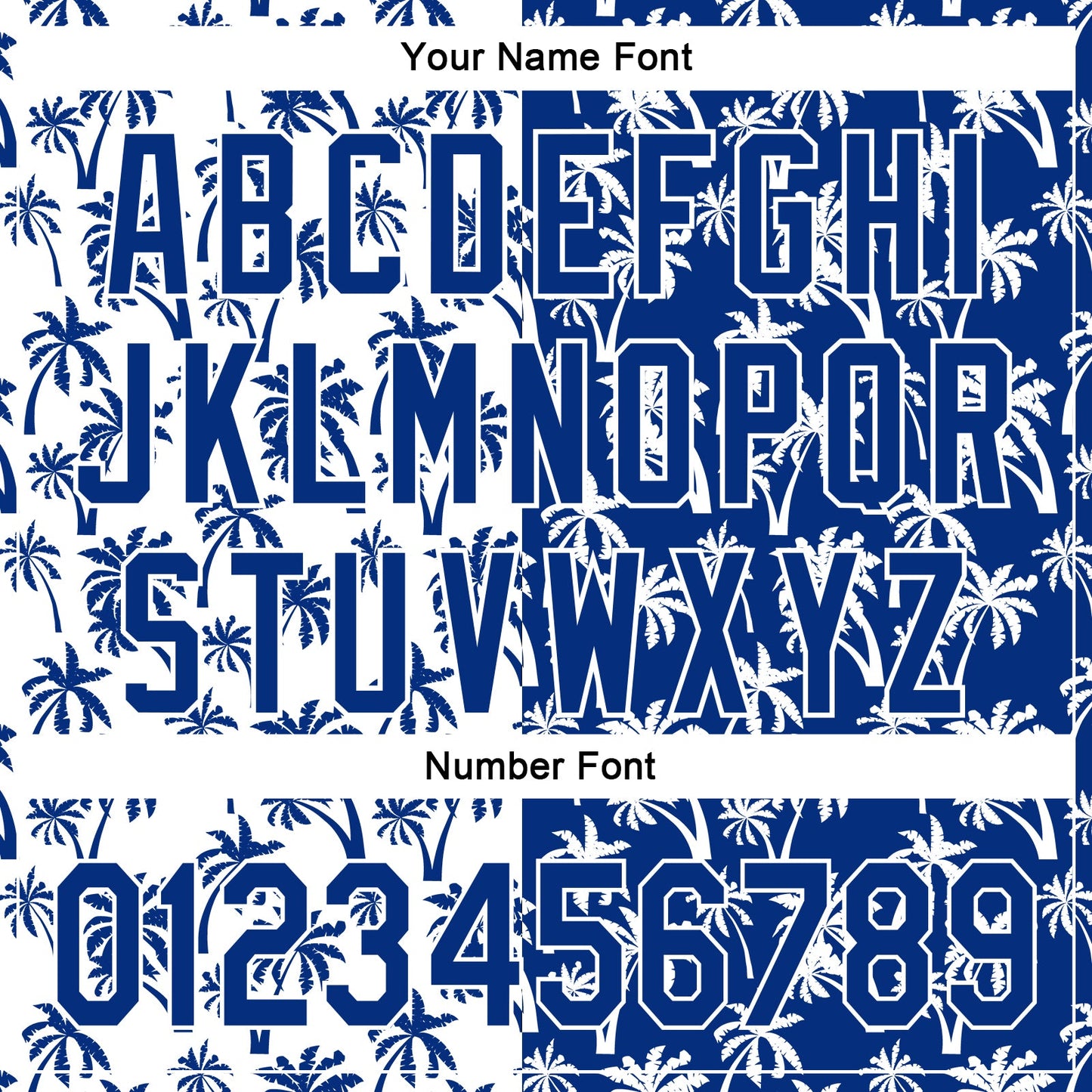 Custom White Royal 3D Pattern Design Tropical Hawaii Palm Trees Authentic Baseball Jersey - Sky-Custom