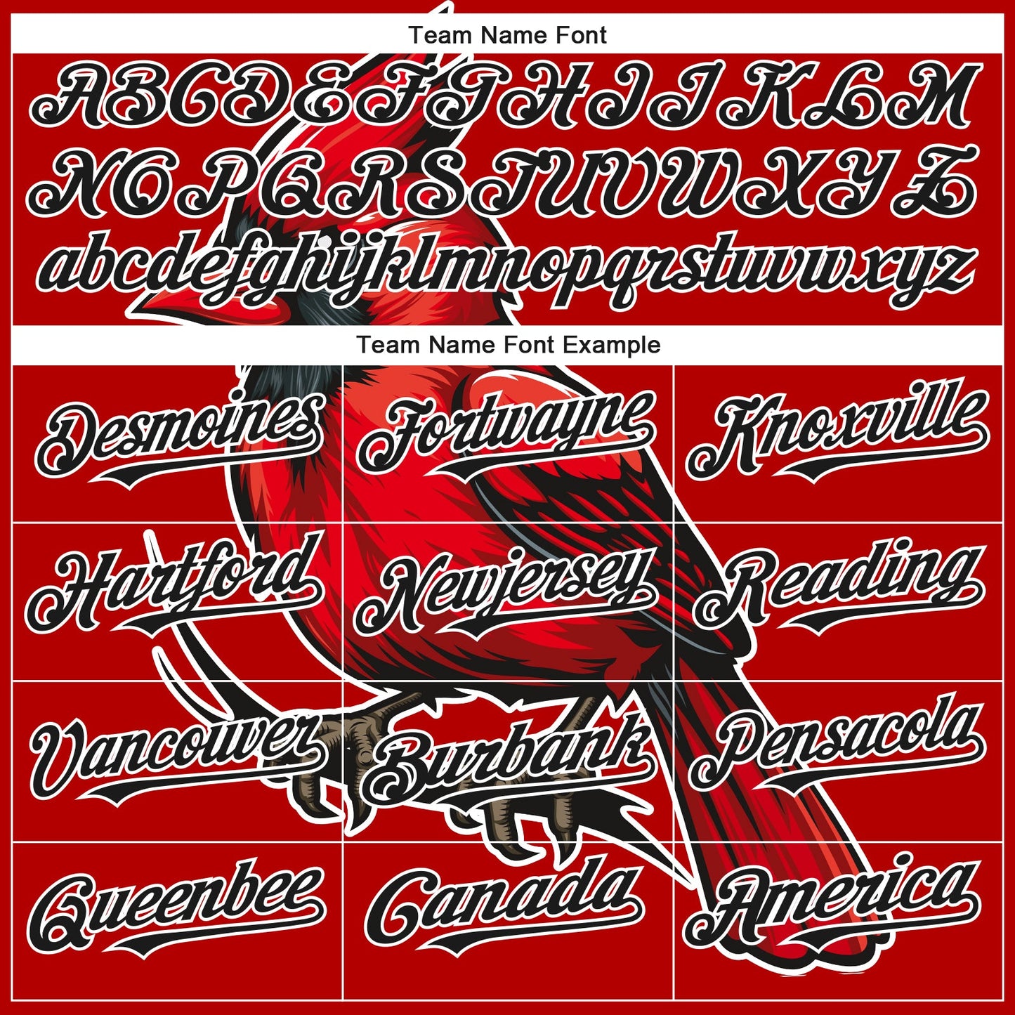 Custom Red Black-White 3D Pattern Design Animal Cardinal Bird Authentic Baseball Jersey - Sky-Custom