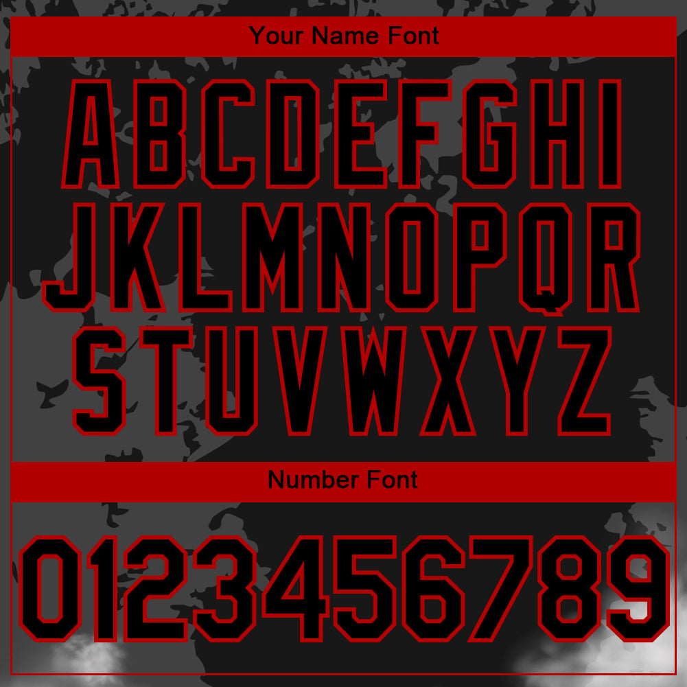 Custom Black Red 3D Pattern Design Animal Wolf Authentic Baseball Jersey - Sky-Custom