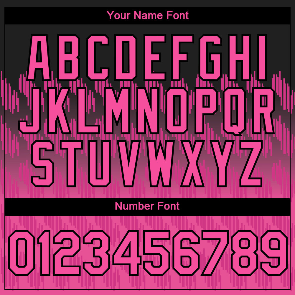 Custom Black Pink-White 3D Pattern Design Lines Authentic Baseball Jersey - Sky-Custom